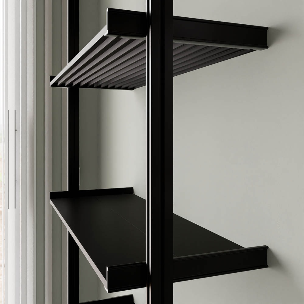 Modern Shelving ALUMPAL-1231-BB Wall-Mounted-Shelving - View #3