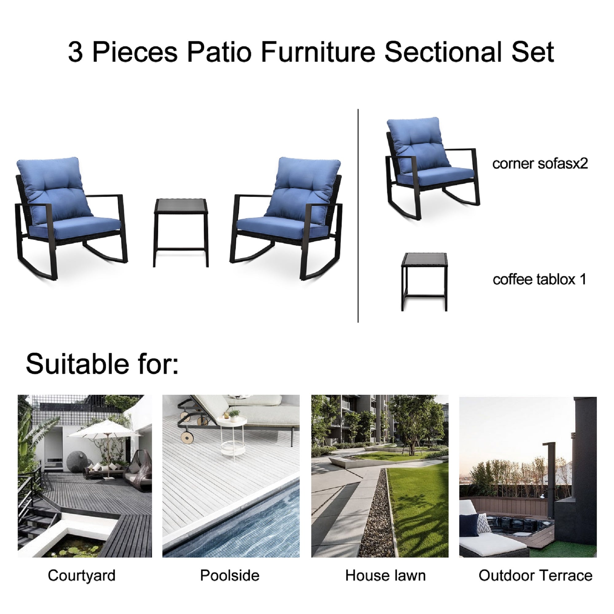 Moda Furnishings W2071P201034 Patio-Conversation-Sets - View #2