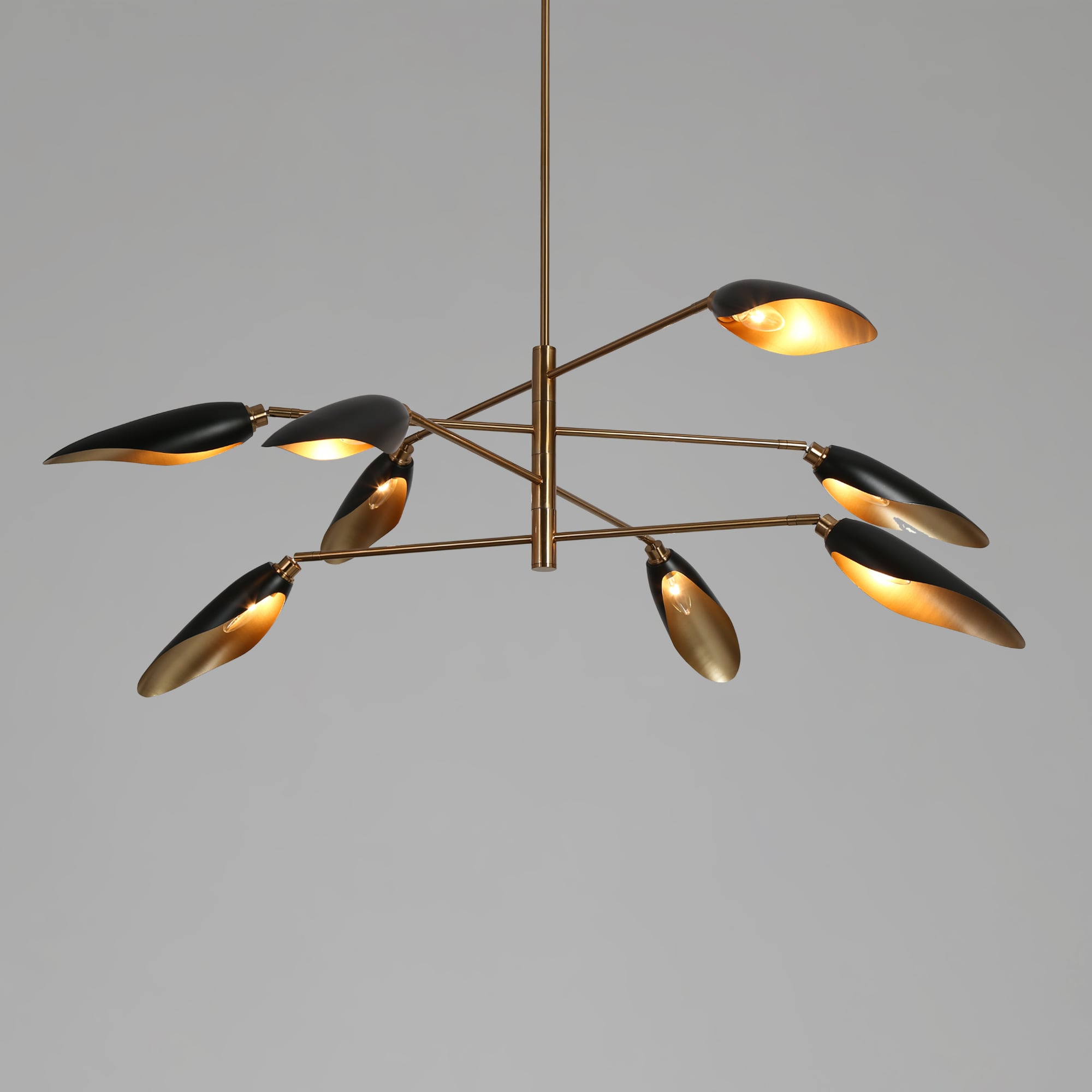 ZEVNI Sophistilux 8-Light Matte Black Transitional Led