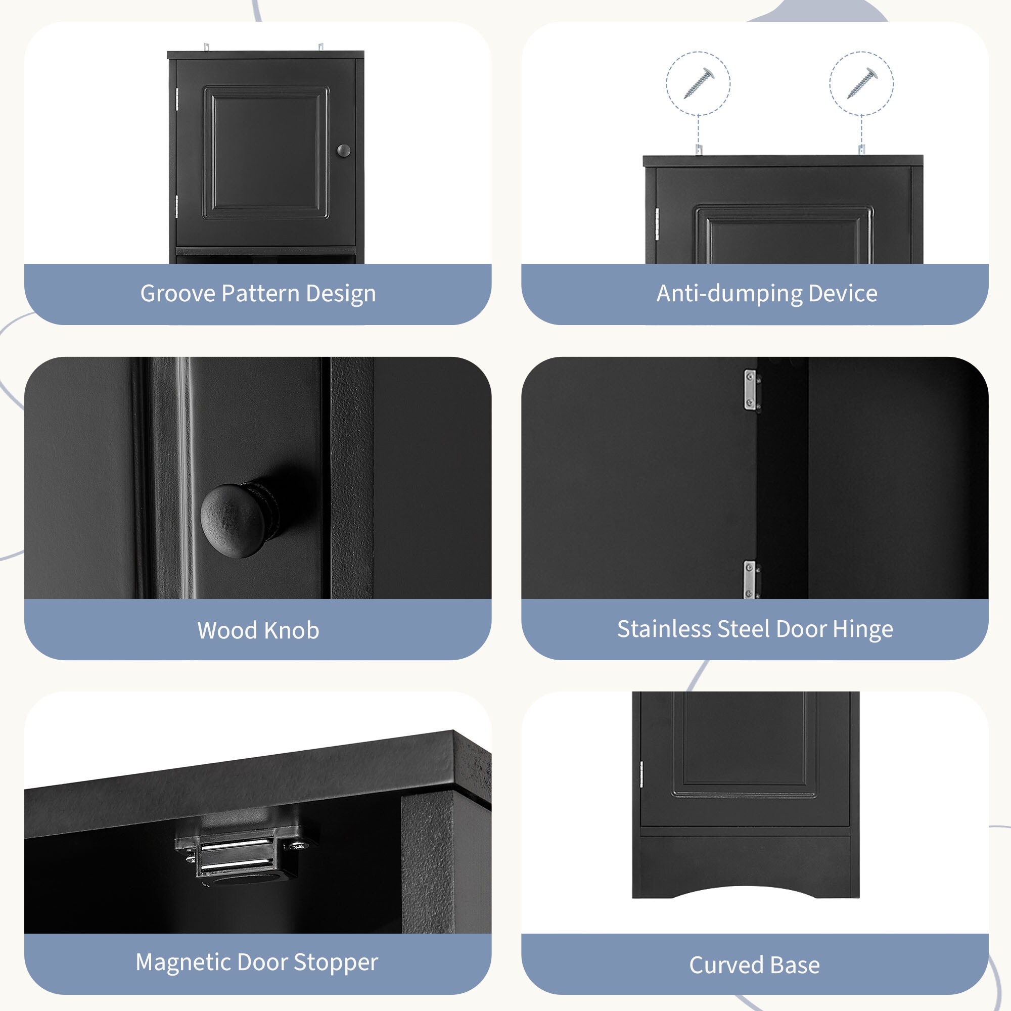 Tatayosi XH-30911AAB Bathroom-Wall-Cabinets - View #4