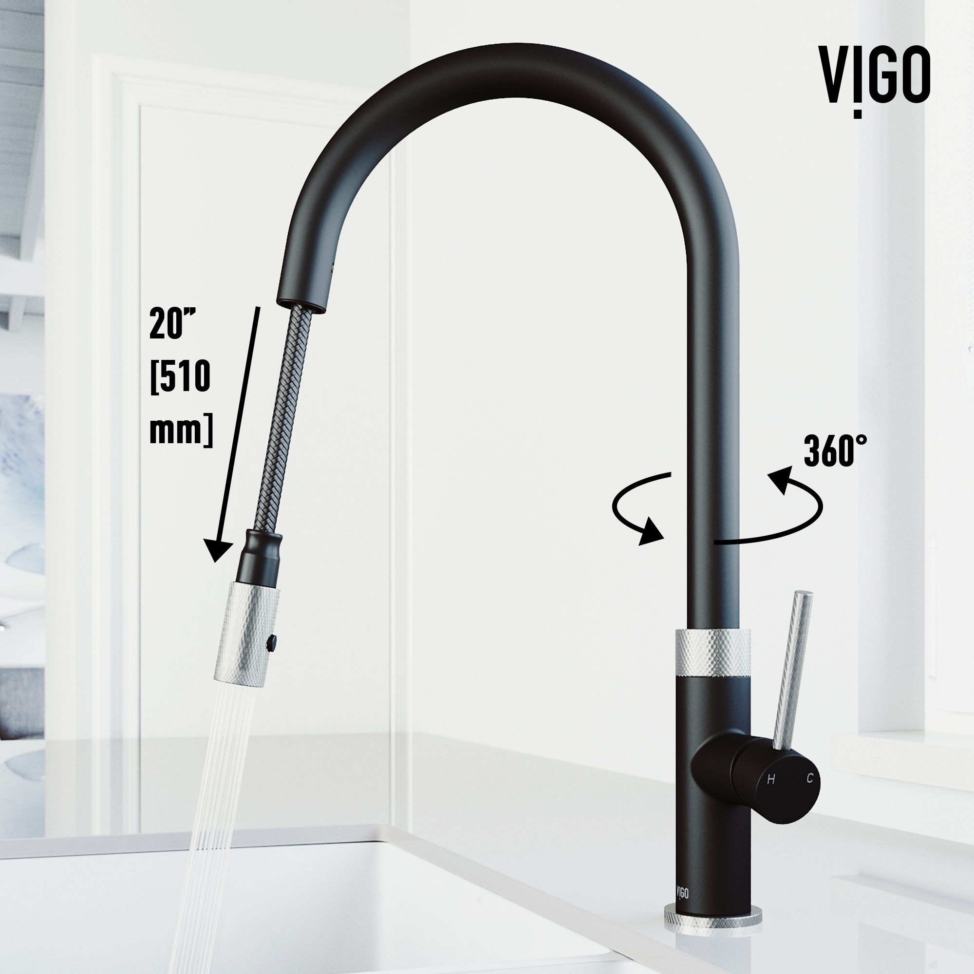 VIGO VG02033STMBK2 Kitchen-Faucets - View #8