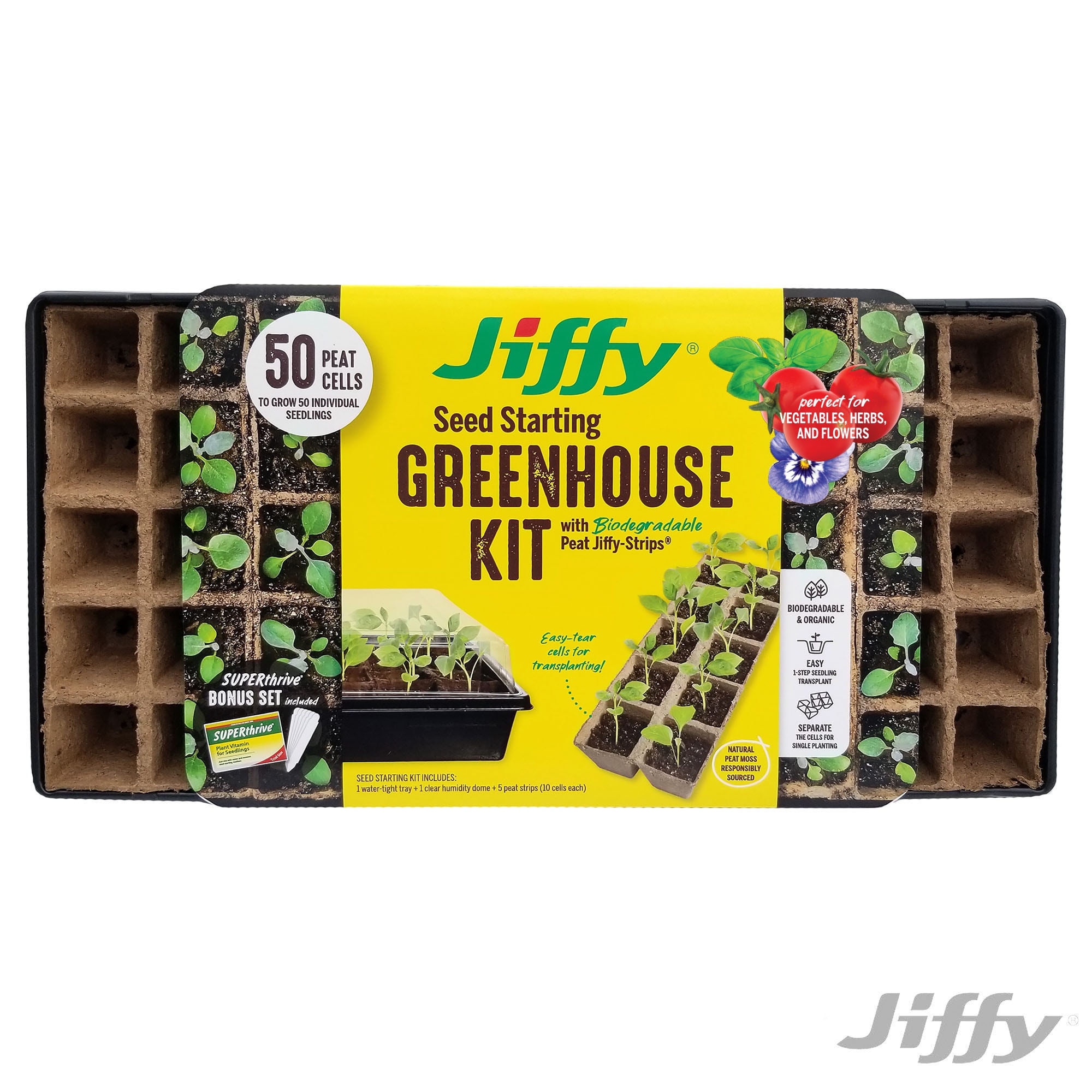 Jiffy Organic Natural Strips #LC-TS50HST-8L