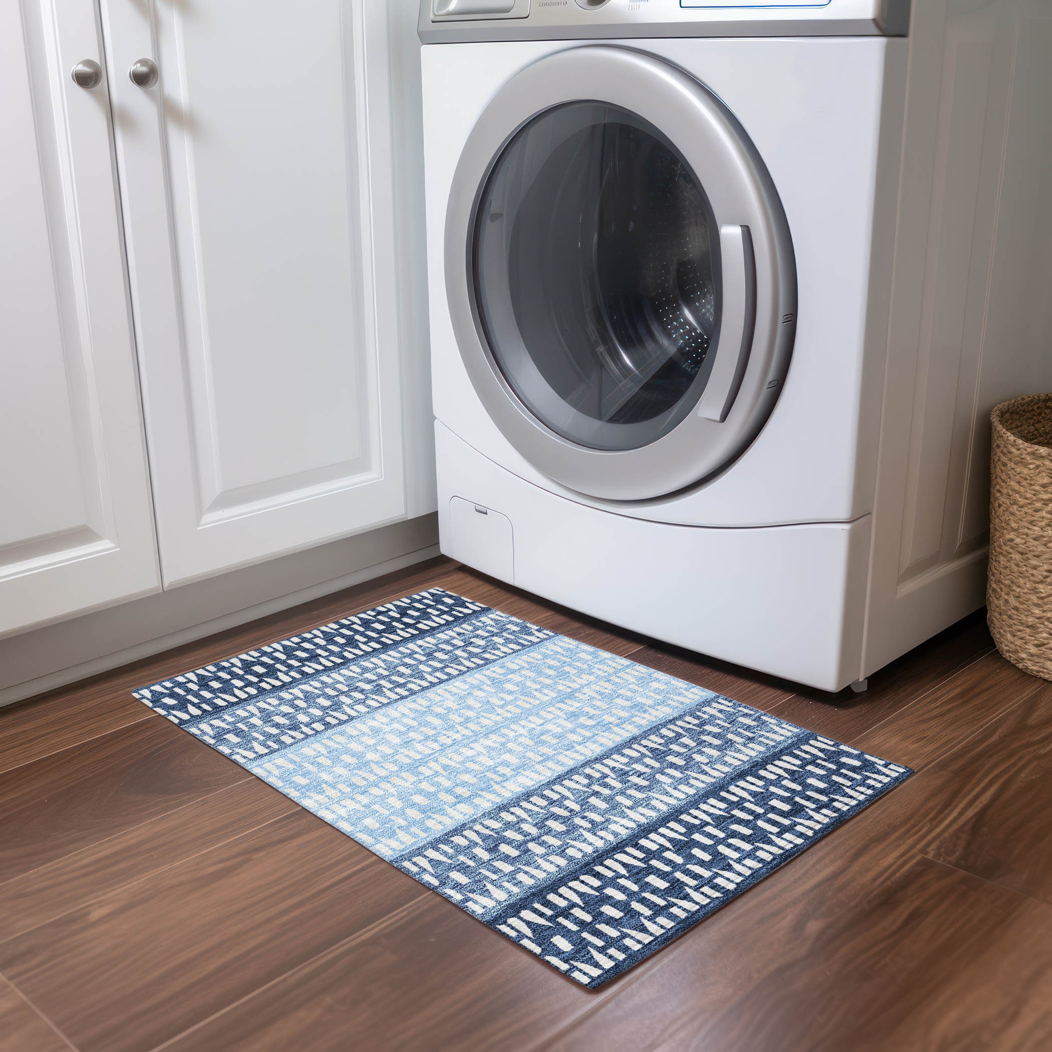 Addison Rugs ACN964BU20X30 Chantille ACN964BU 1 x 2 (ft) Loomed Blue Rectangular Indoor/Outdoor Machine washable Pet Friendly Area rug