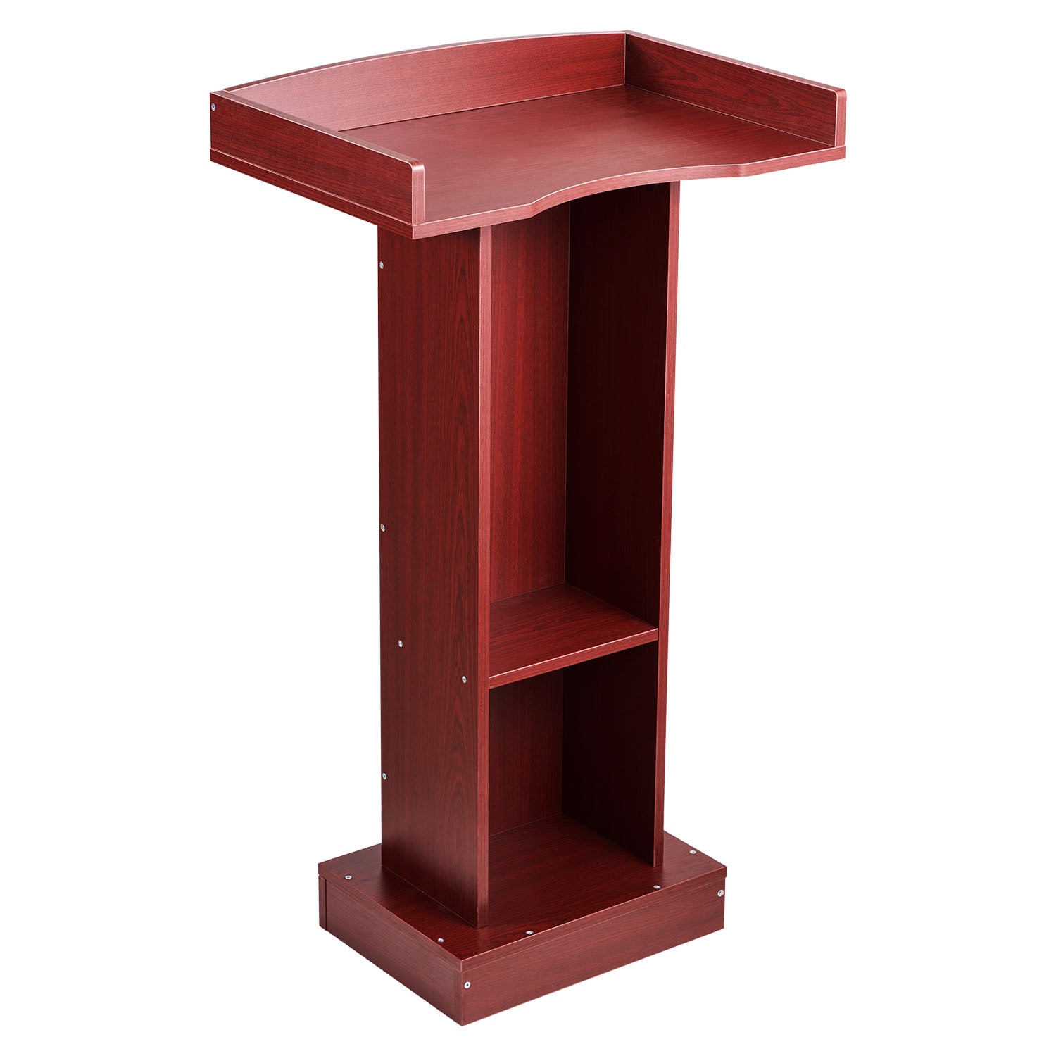 VEVOR - Podium Stand 41-Inch Wooden Lectern Laptop Desk with Wide Reading Surface and Storage She...
