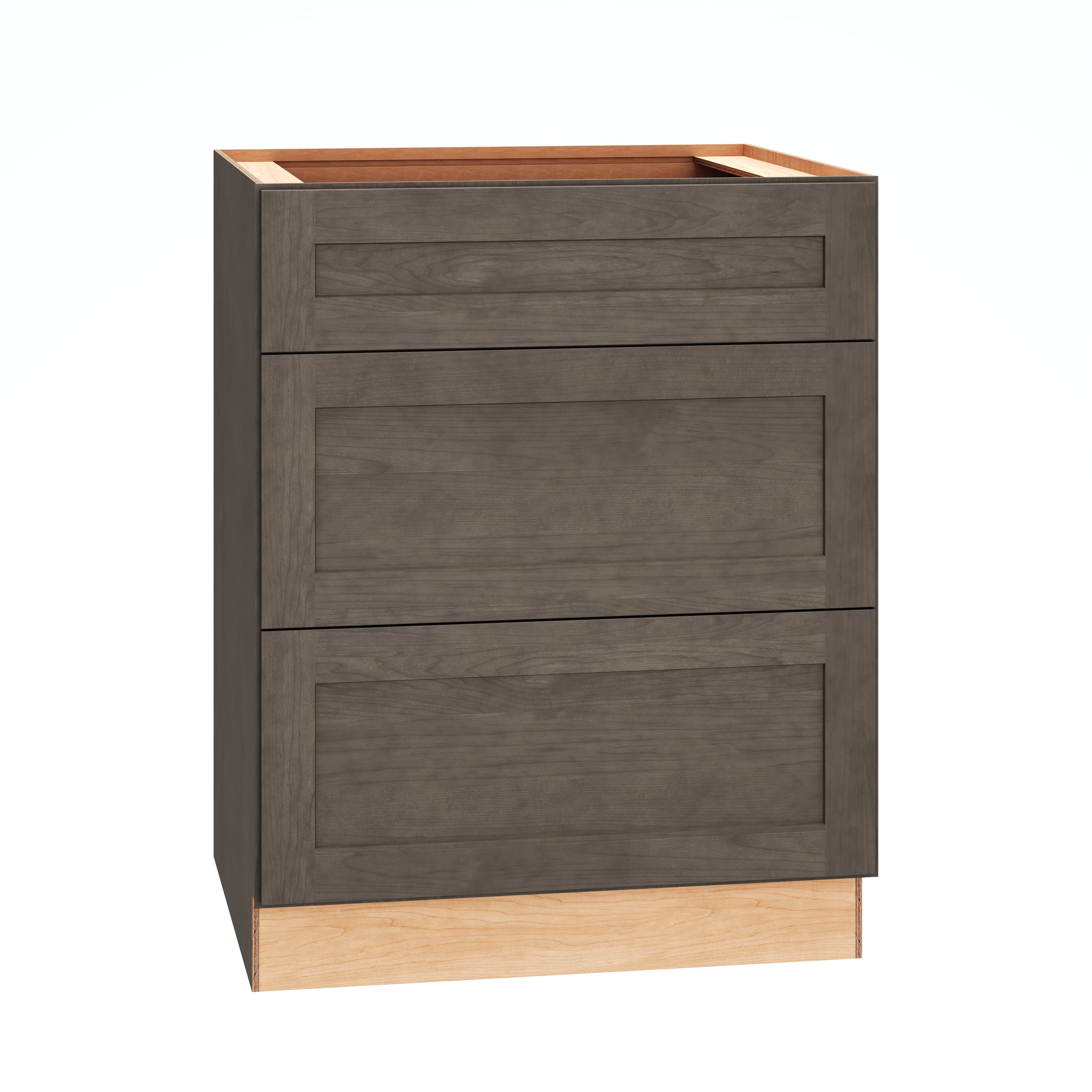 Diamond Express 329 3DB27 Jamestown 27-in W x 34.5 H x 24 D Colt Brown 3 -Drawers Drawer Base Fully assembled Plywood Cabinet ( Recessed panel Shaker )