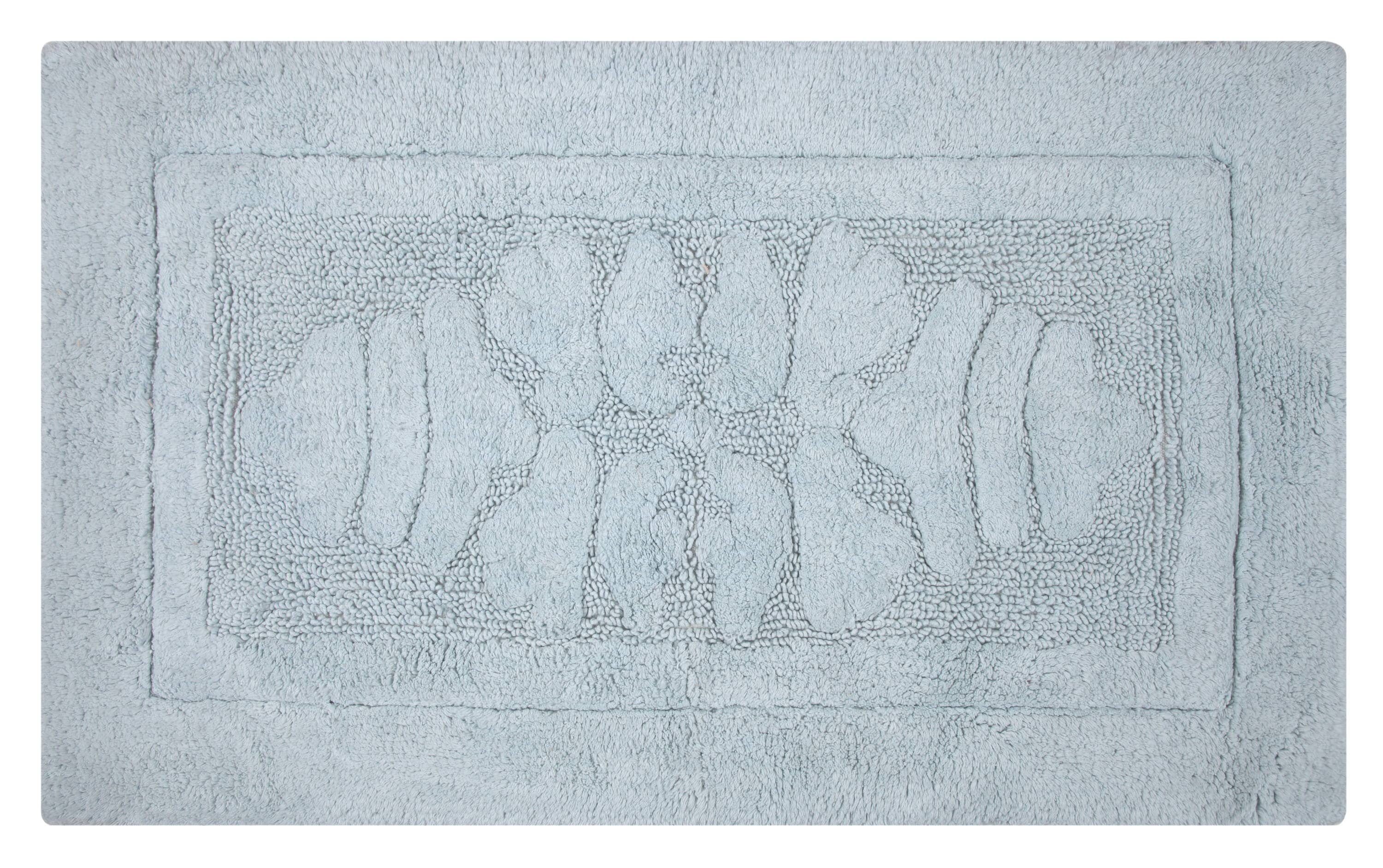  KB1724-CIP-LBL Cipher 17-Inches x 24-Inches Light Blue Cotton Bath rug