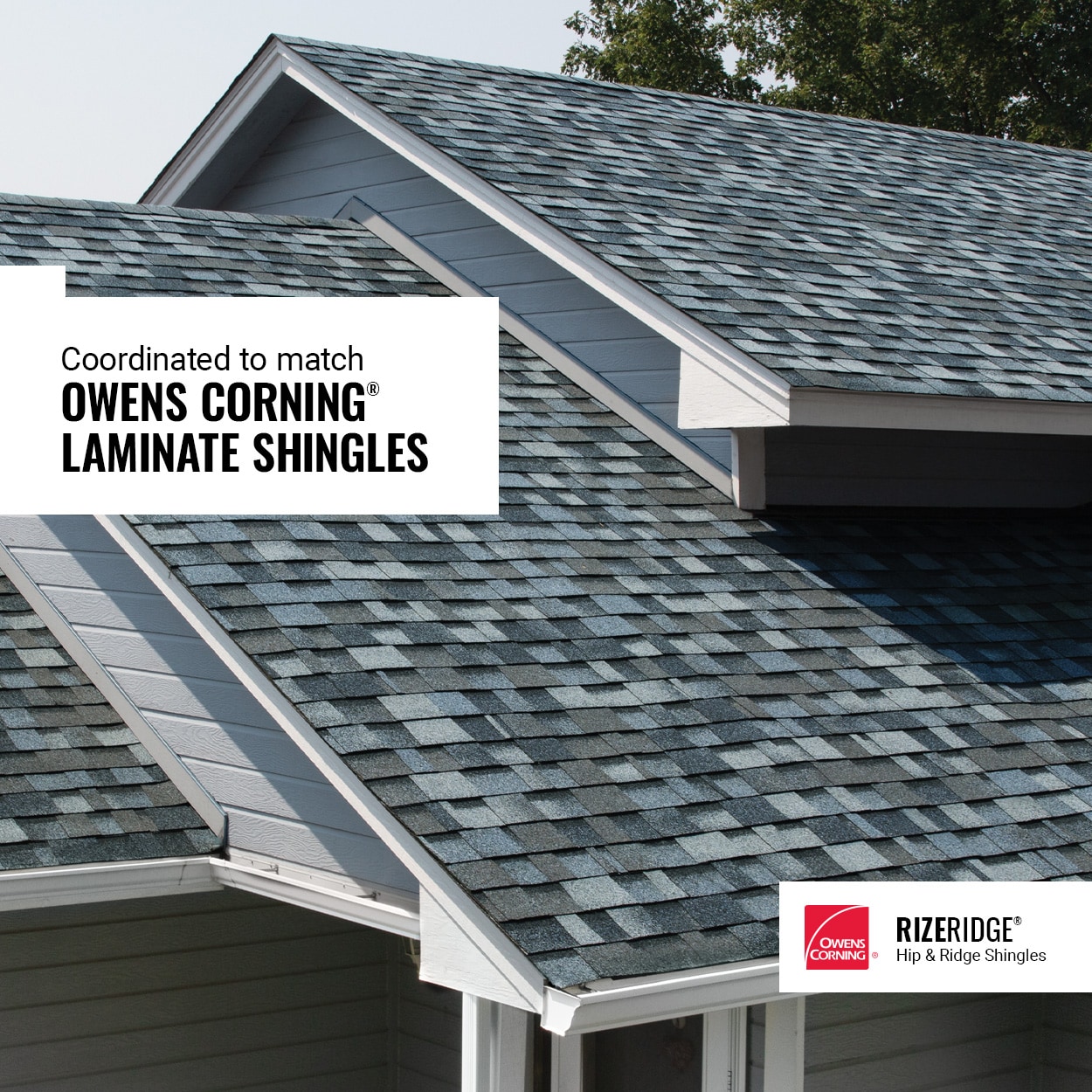 Owens Corning RIZERidge Estate Gray Algae Resistant Hip and Ridge Roofing  Shingles (33 lin. ft.. per Bundle) HZ20 - The Home Depot