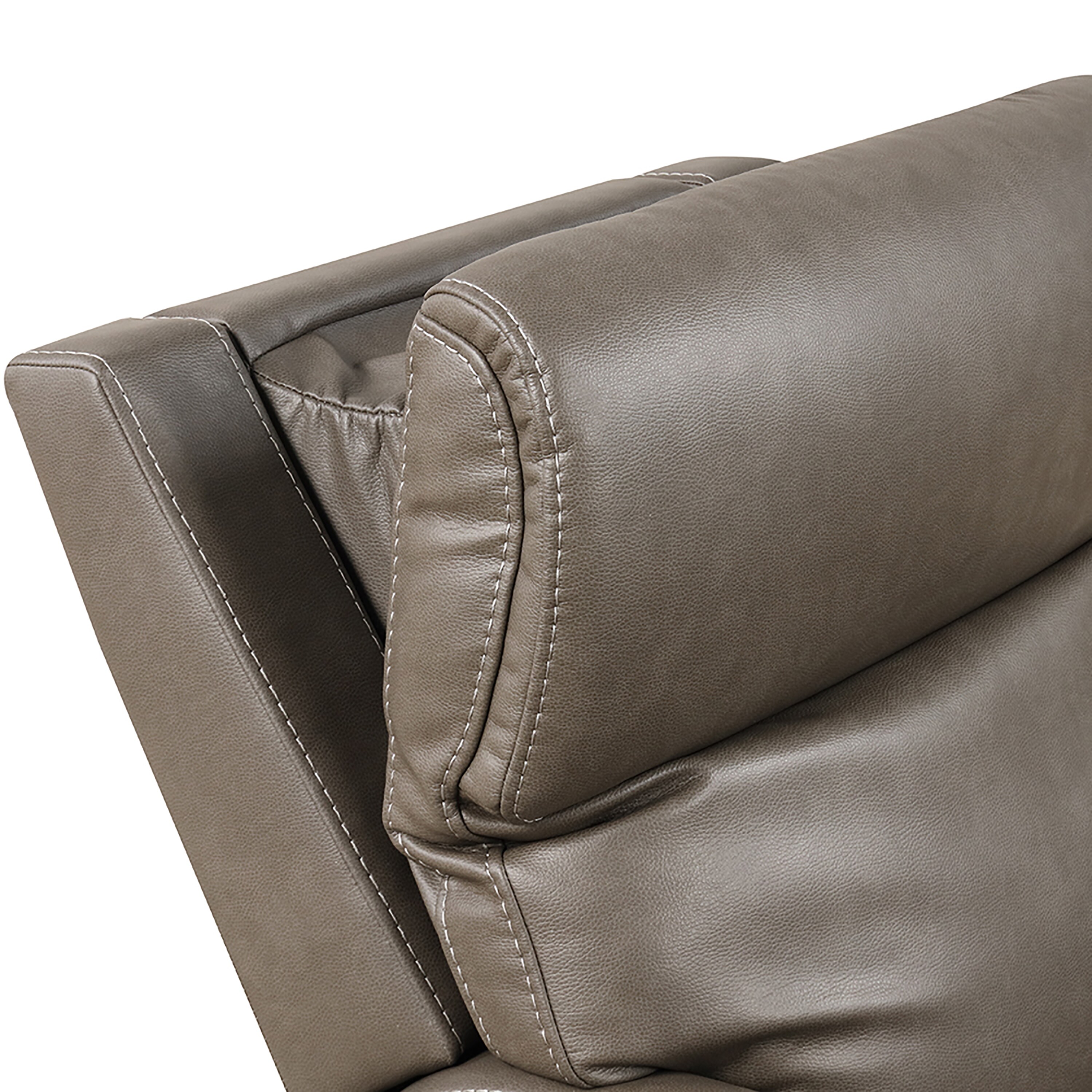 Gray Faux Leather Lift Recliner with USB Charging