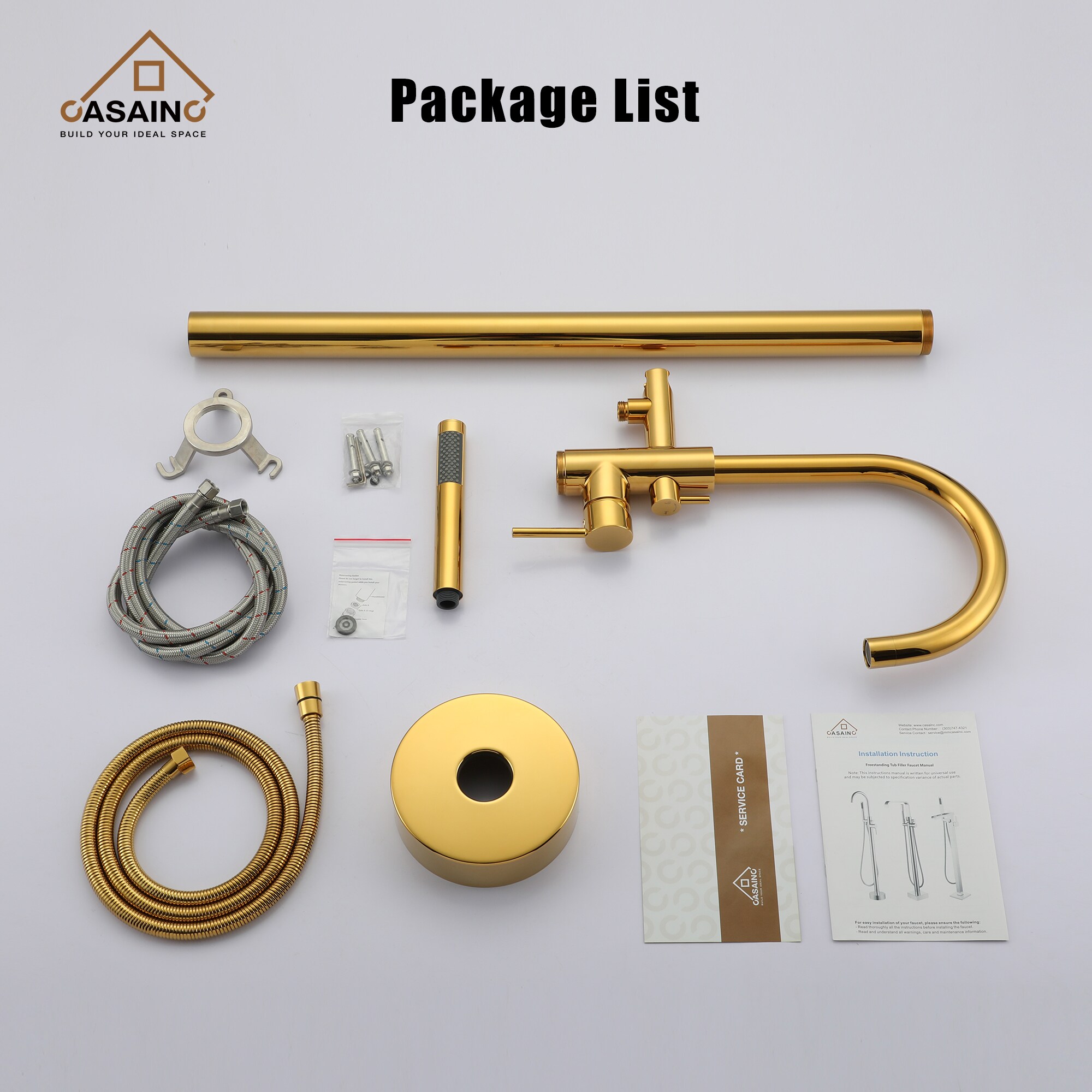 CASAINC TC08-TG Roman-Tub-Faucets - View #9