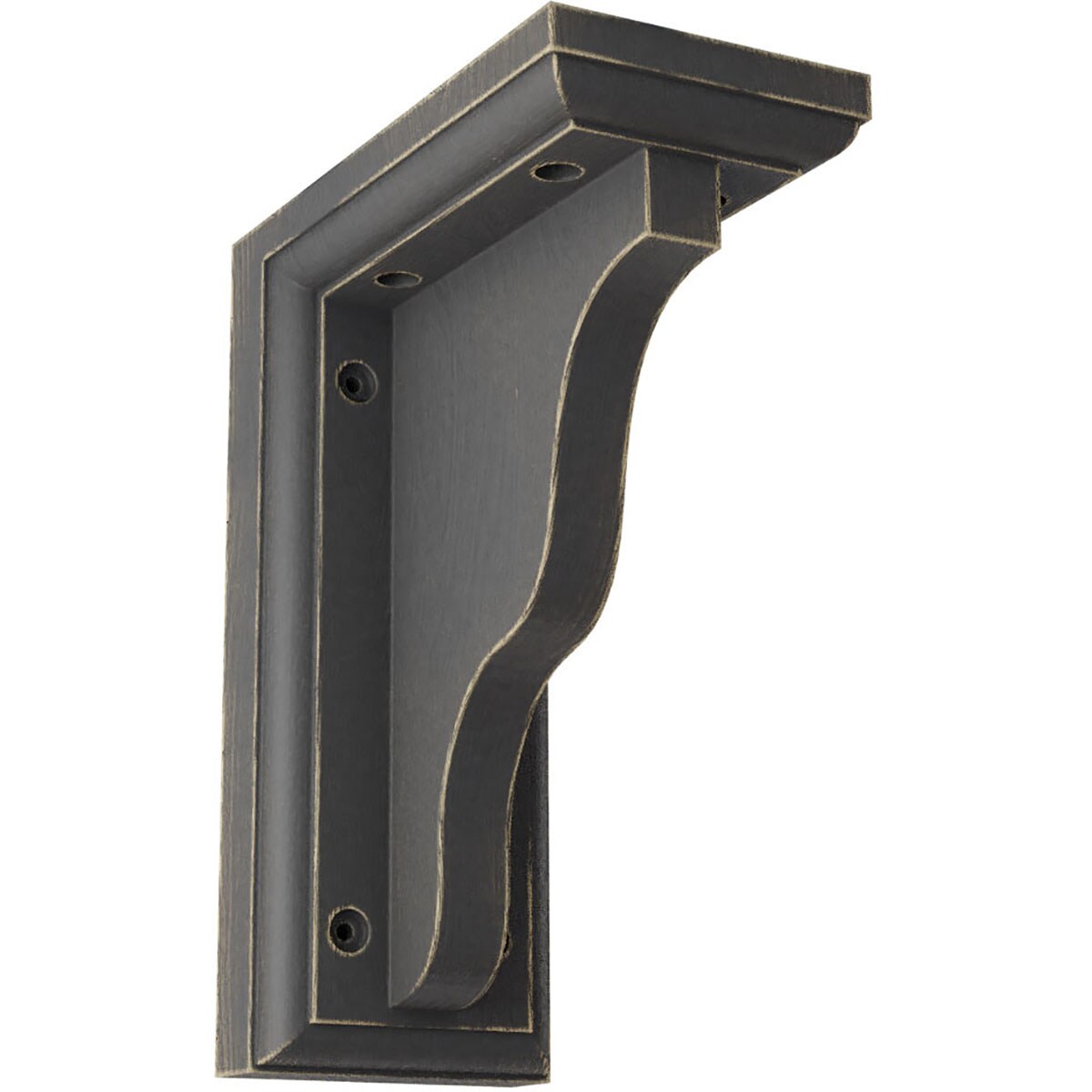 Black 7" Traditional Wood Vintage Decor Corbel