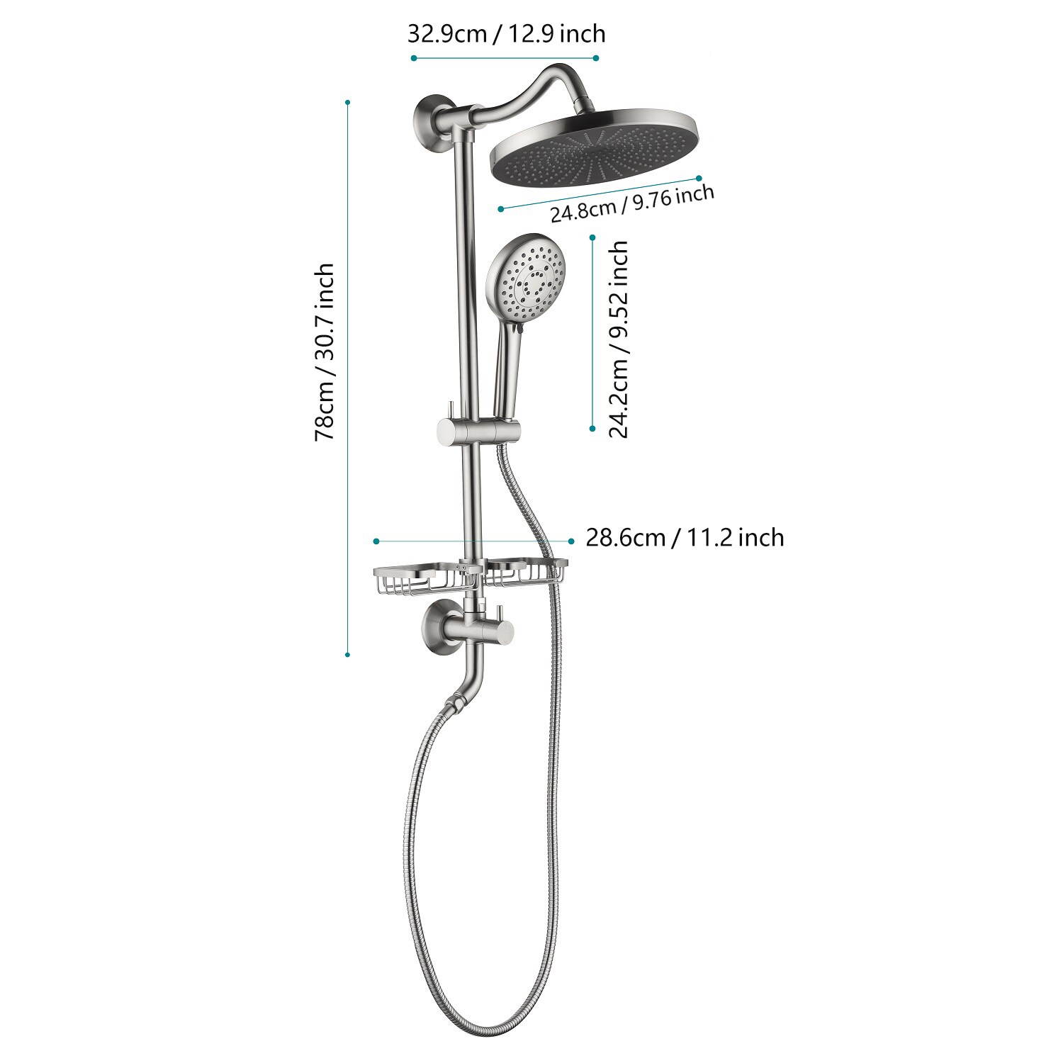 waterpar WPLO-SH433 Showerhead-Bar-Panels - View #8