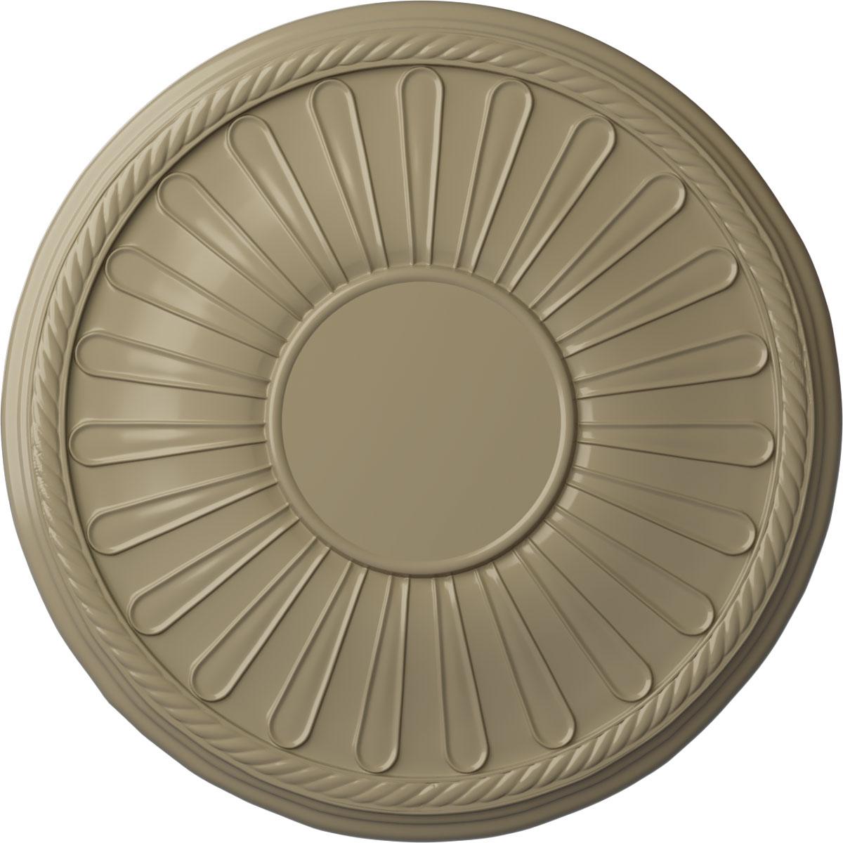 Ekena Millwork CM22LNGDF Leandros 22.875-in W x 22.875-in L Painted Gobi Desert Polyurethane Whole Ceiling Medallion
