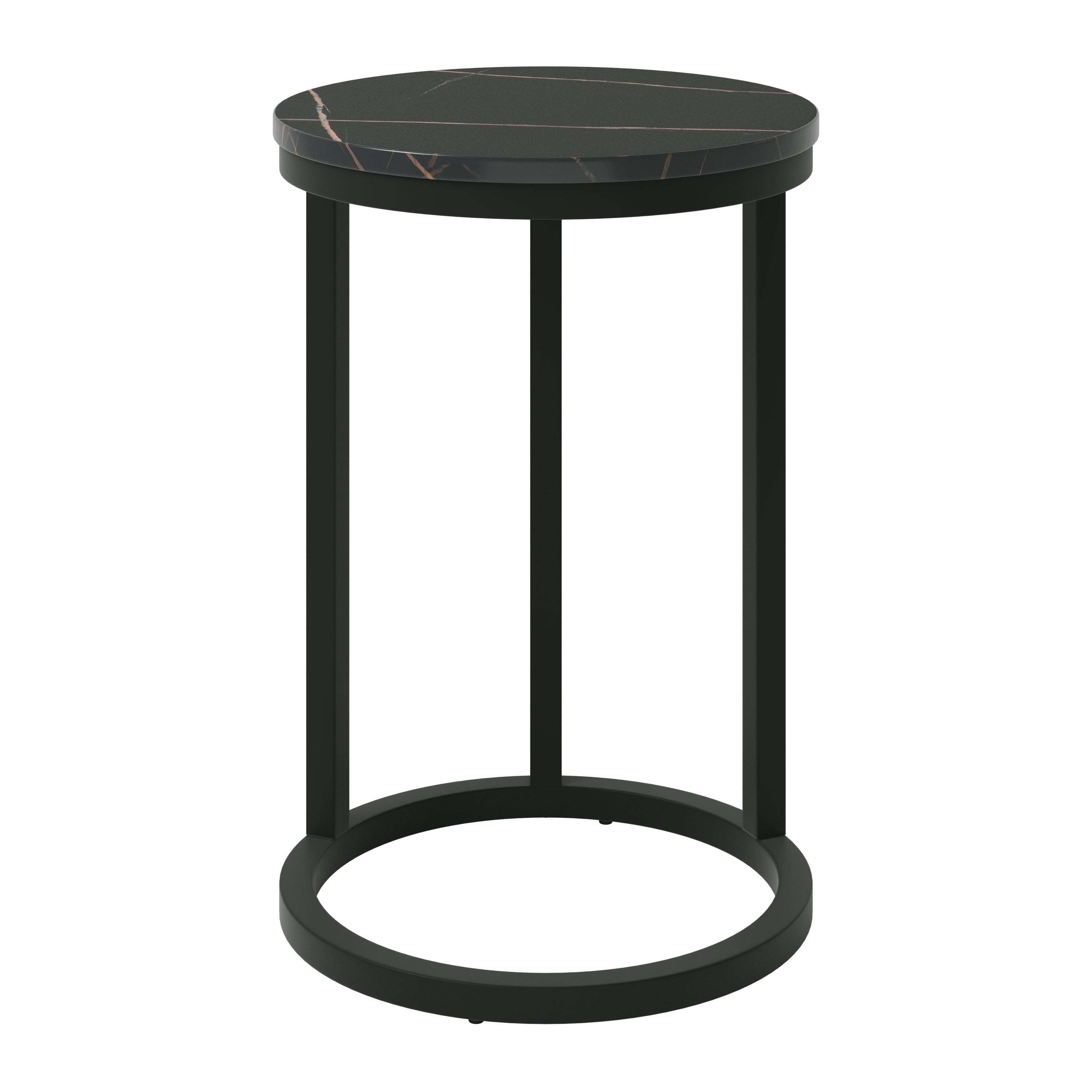 CorLiving BVLMM907S 16-in W x 24-in H Black Composite Rectangular Modern End Table Assembly Required