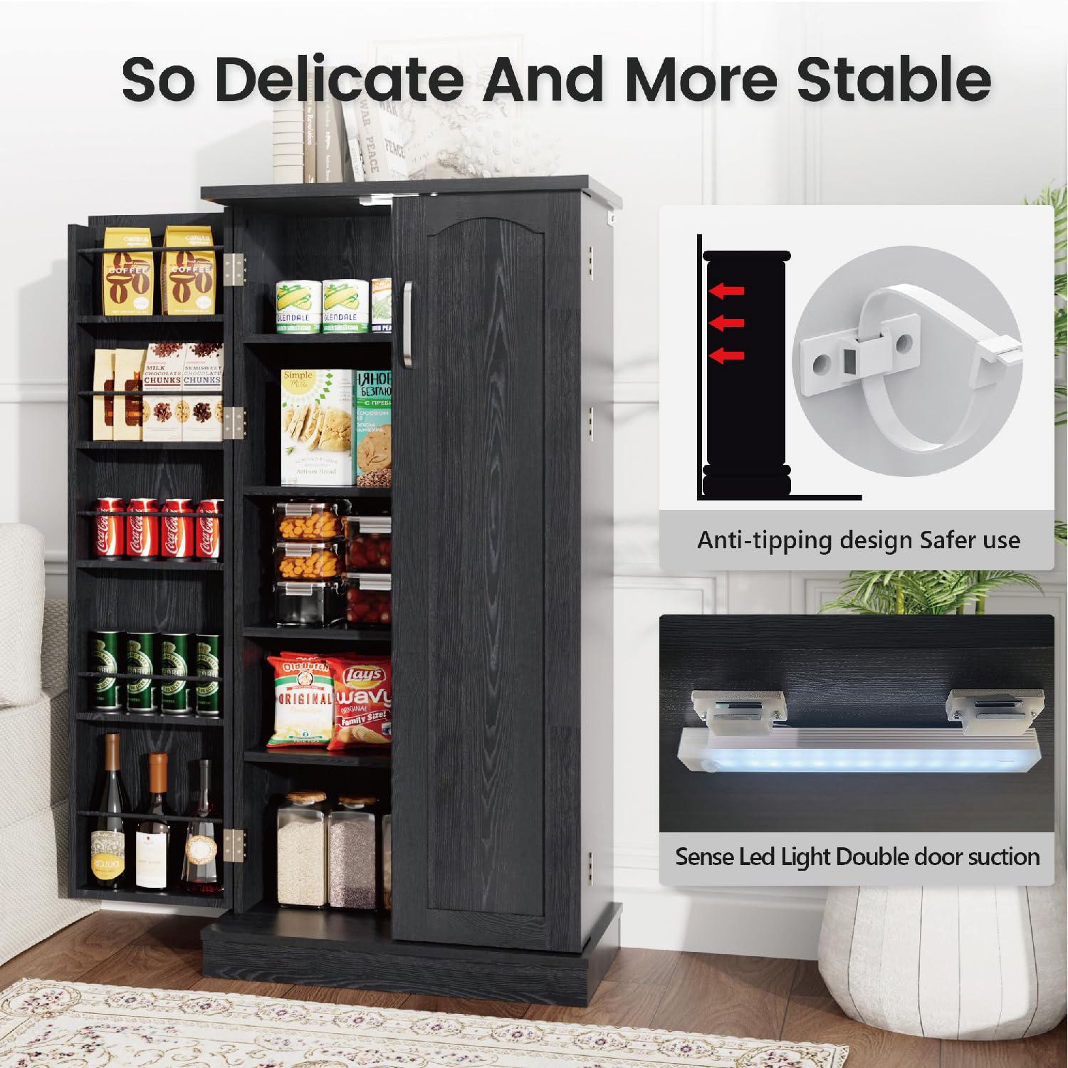 LTMATE LSFNZ23SCWT2550BK Dining-Kitchen-Storarge - View #5