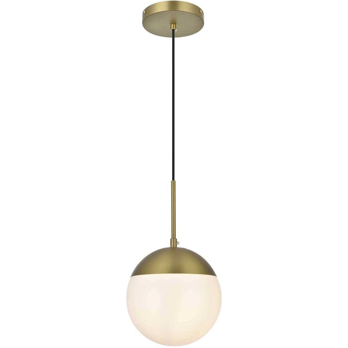 Elegant Lighting 2851875 Living District LD6026SG Eclipse 1 Light 8 inch Satin Gold Pendant Ceiling Light