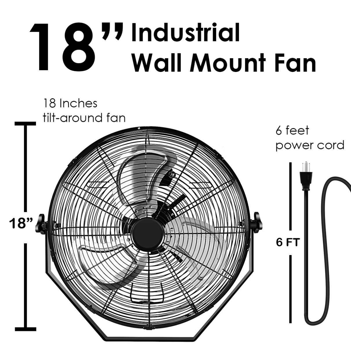 Siavonce FZUNT20 Wall-Mounted-Fans - View #5
