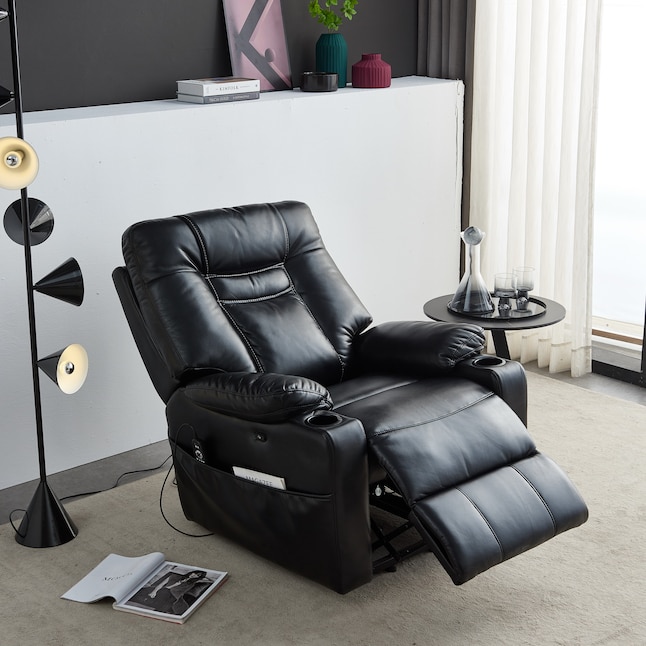 Clihome Electric Power Lift Recliner, Faux Leather Reclining Massage Chair