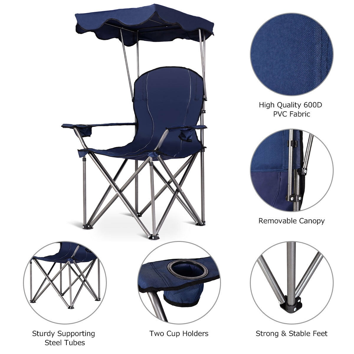 Costway CSHY001051 Beach-Camping-Chairs - Thumbnail View #5