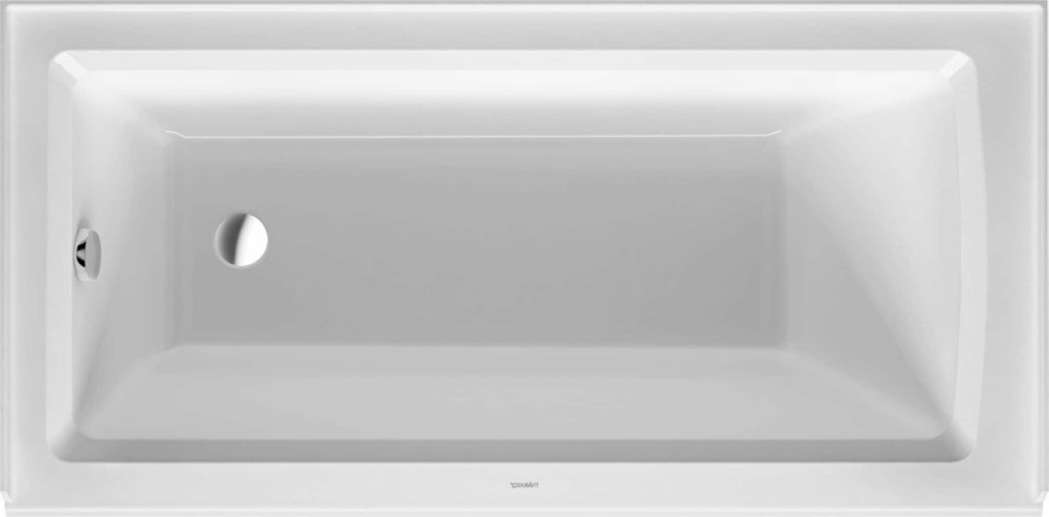 Architec 60" White Acrylic Alcove Soaking Bathtub