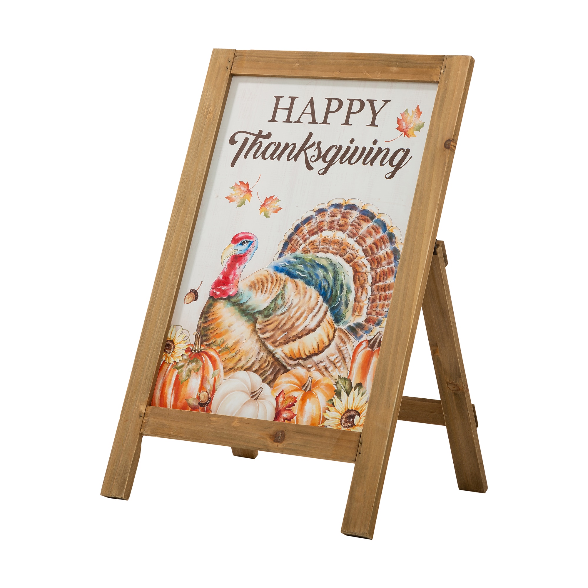 Glitzhome 2006100005 2-Feet Pumpkin Free standing decoration Porch sign