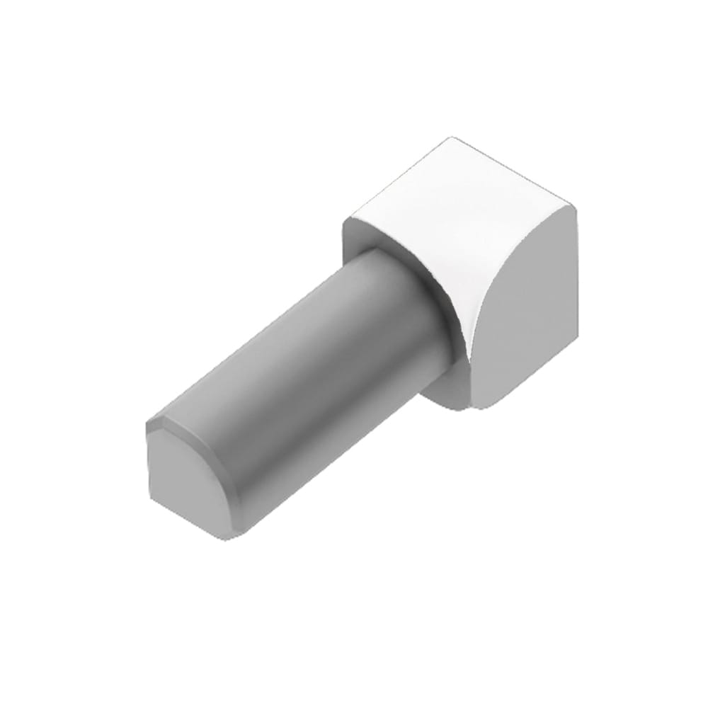 Schluter Systems ID/RO80BW Rondec 0.313-in W x 1.0-in L Bright white color-coated aluminum Aluminum Inside corner Tile Edge Trim