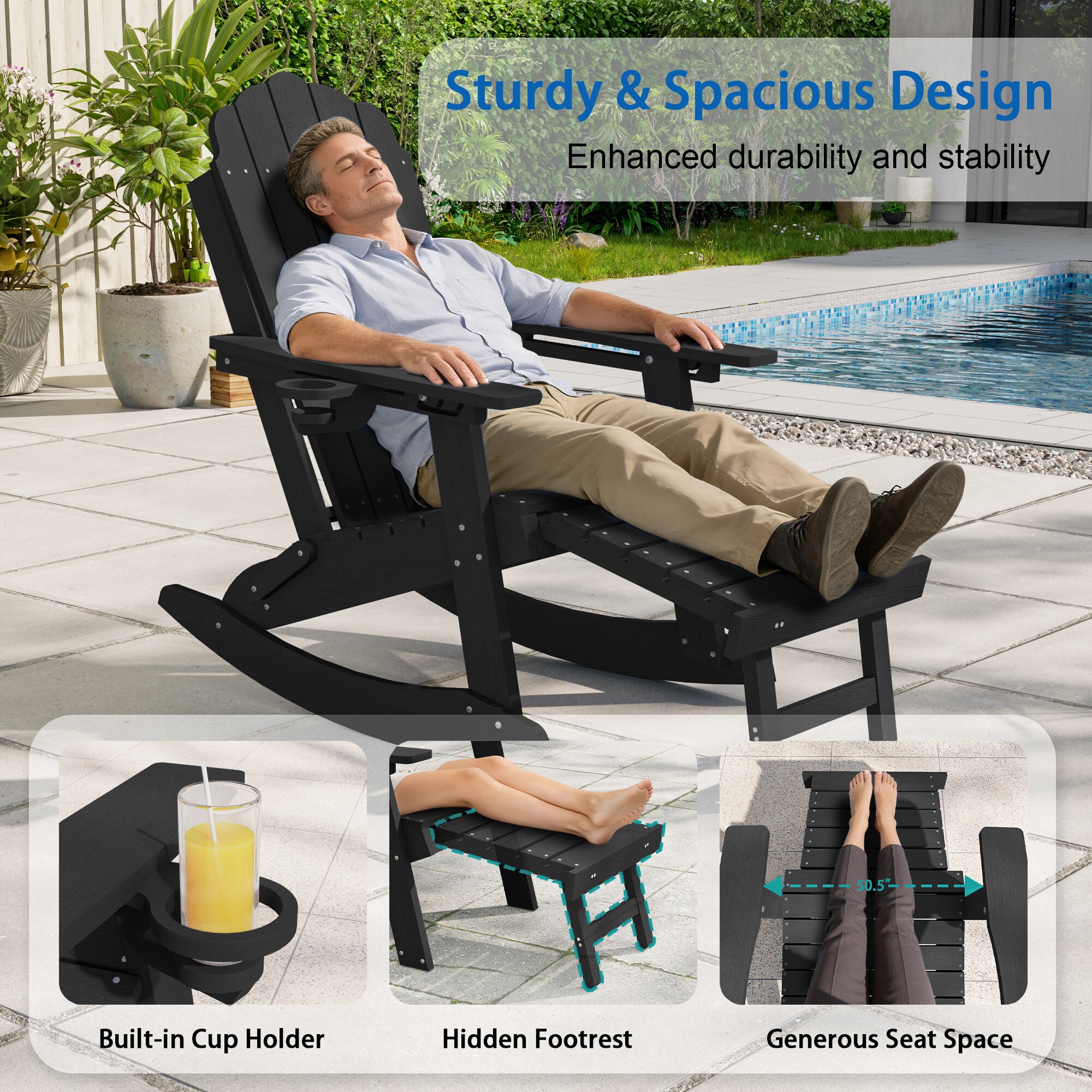 Rattaner LMK-PE-CRS-207BK Patio-Chairs - View #7