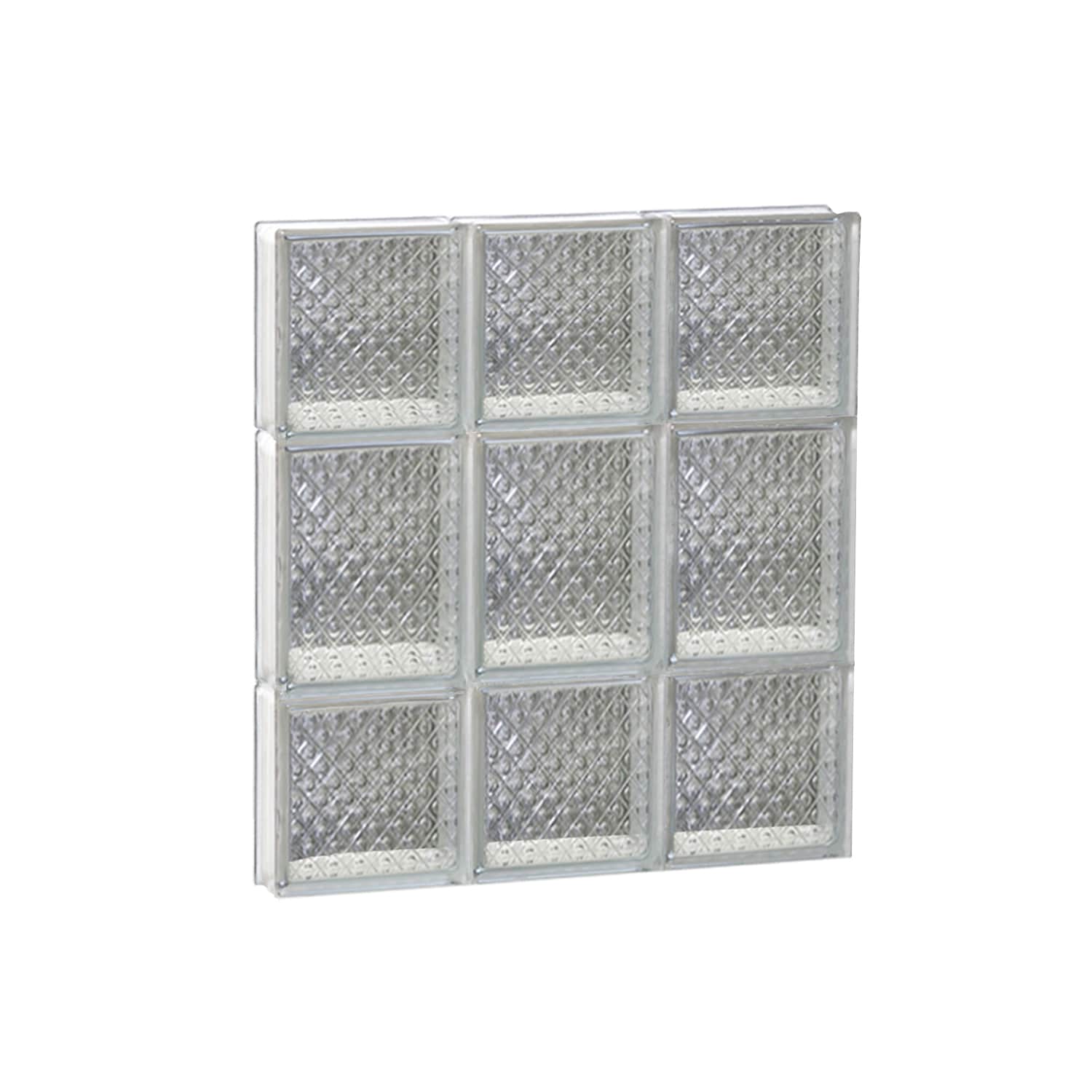 REDI2SET S1820DP Diamond Glass 17-1/4-in x 19-1/4-in Frameless Replacement Glass Block Window