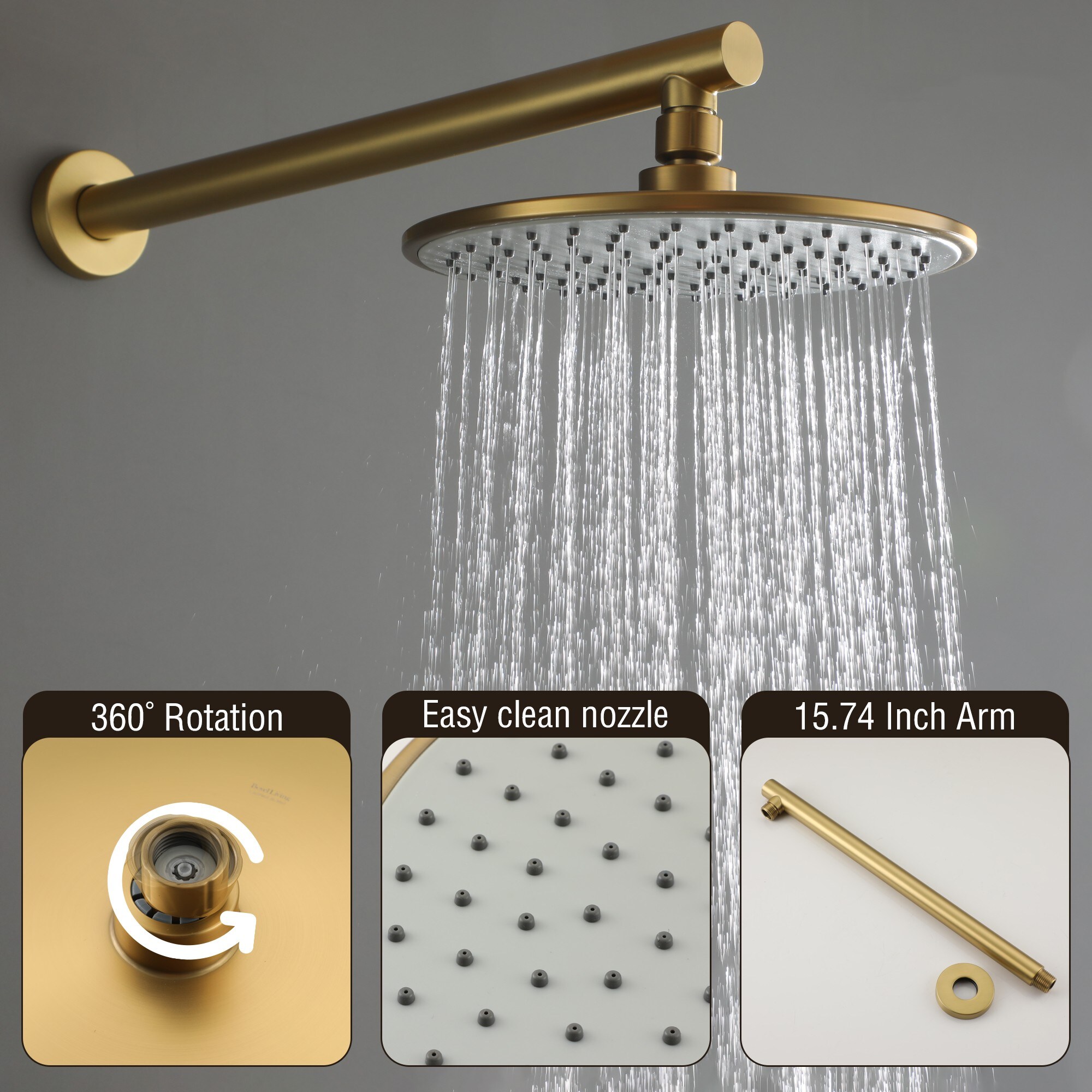 CASAINC KCHS0014-10BG Showerhead-Bar-Panels - View #6