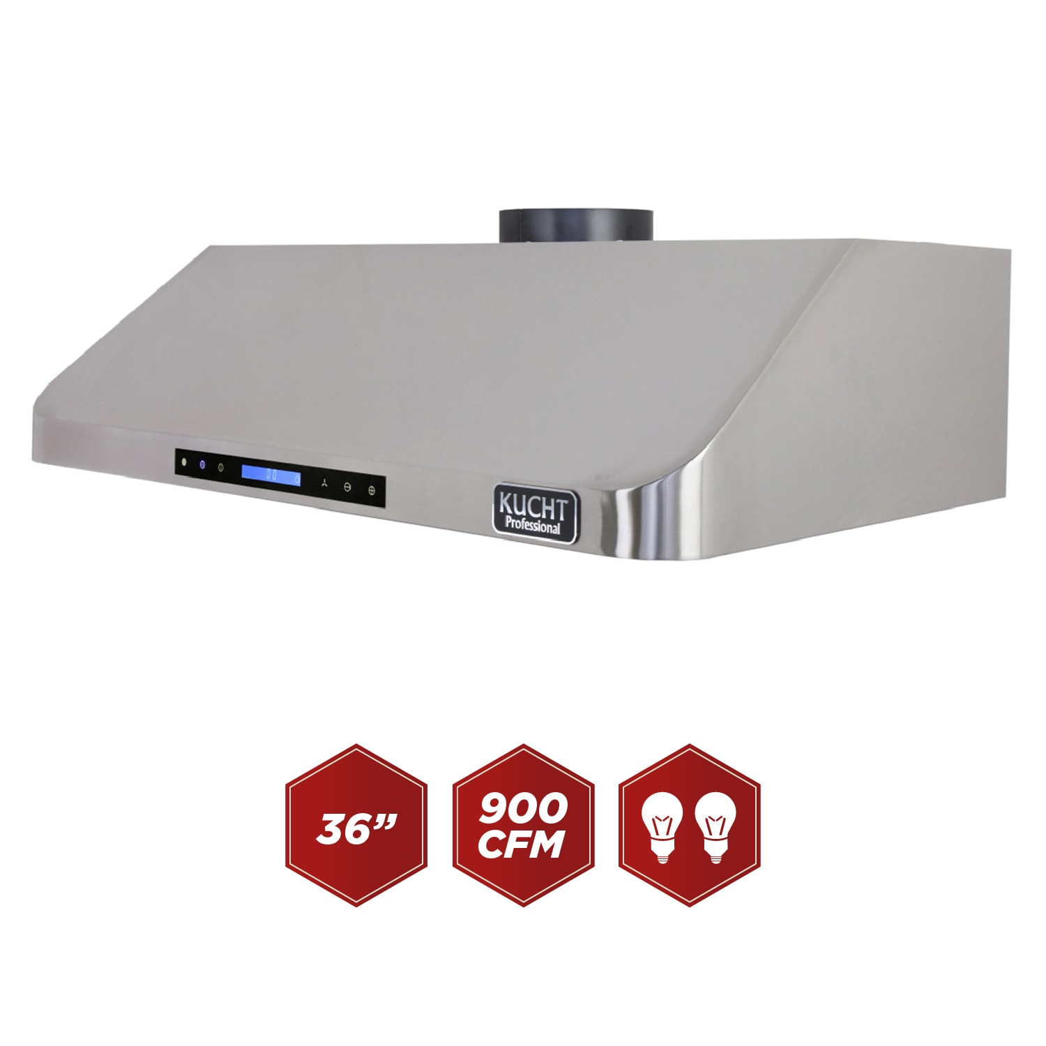 Kucht KRH3601U 36 inch Ducted 900-CFM Stainless steel Under Cabinet Range Hood