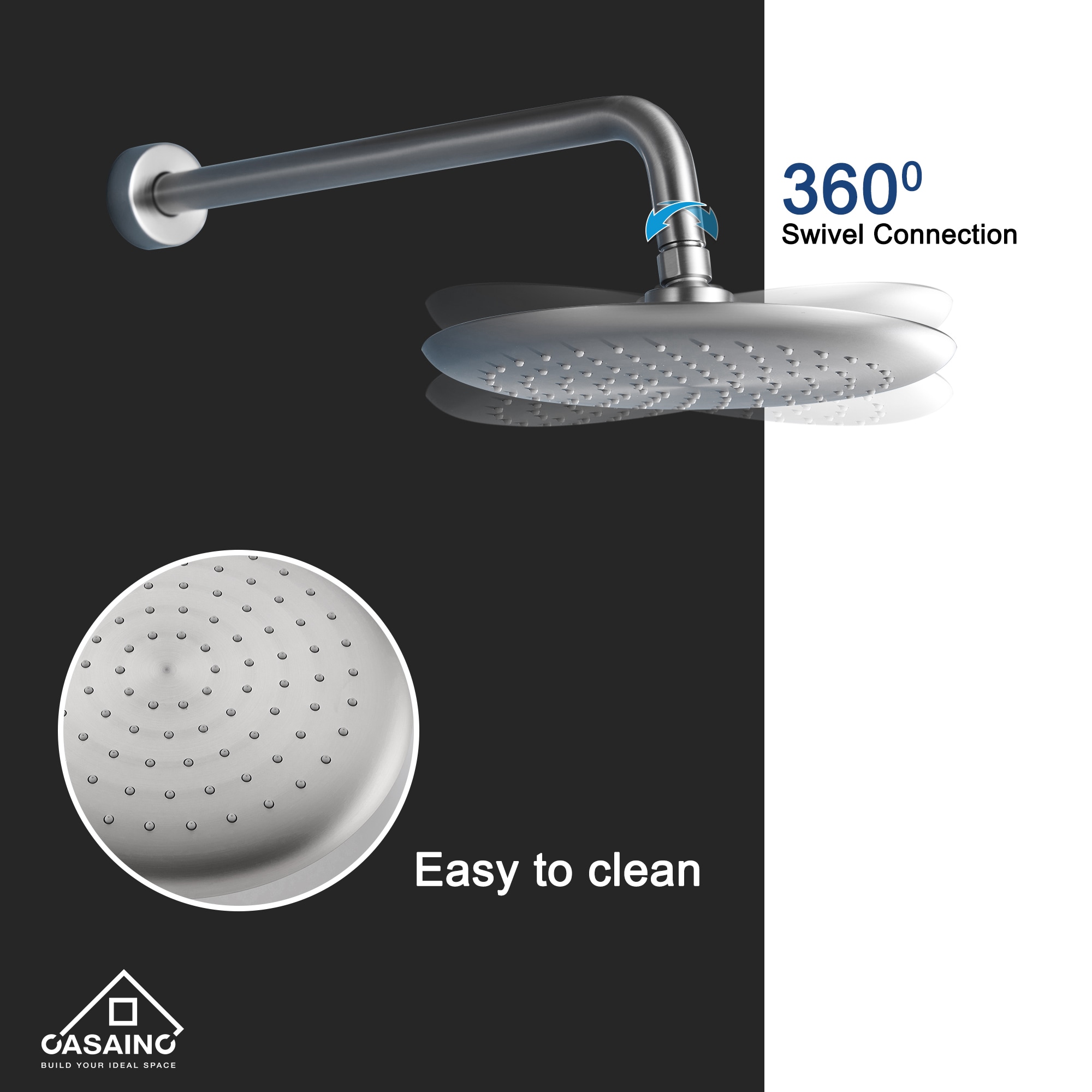 CASAINC HM-T206-RO-BN Showerhead-Bar-Panels - View #8