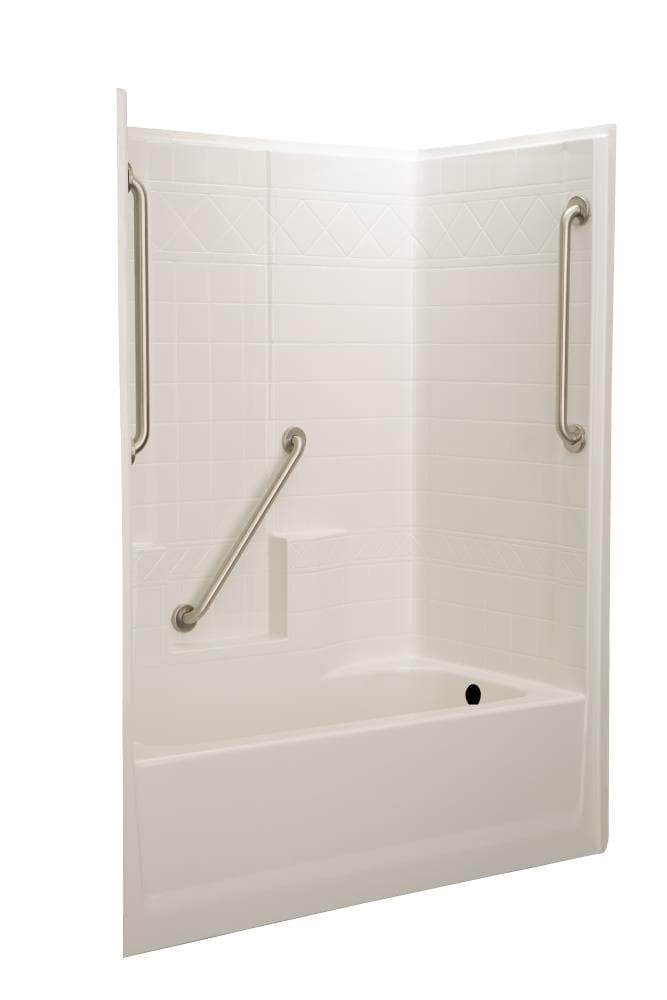 Laurel Mountain Phenix 32-in W x 60-in L x 77-in H White Bathtub and ...