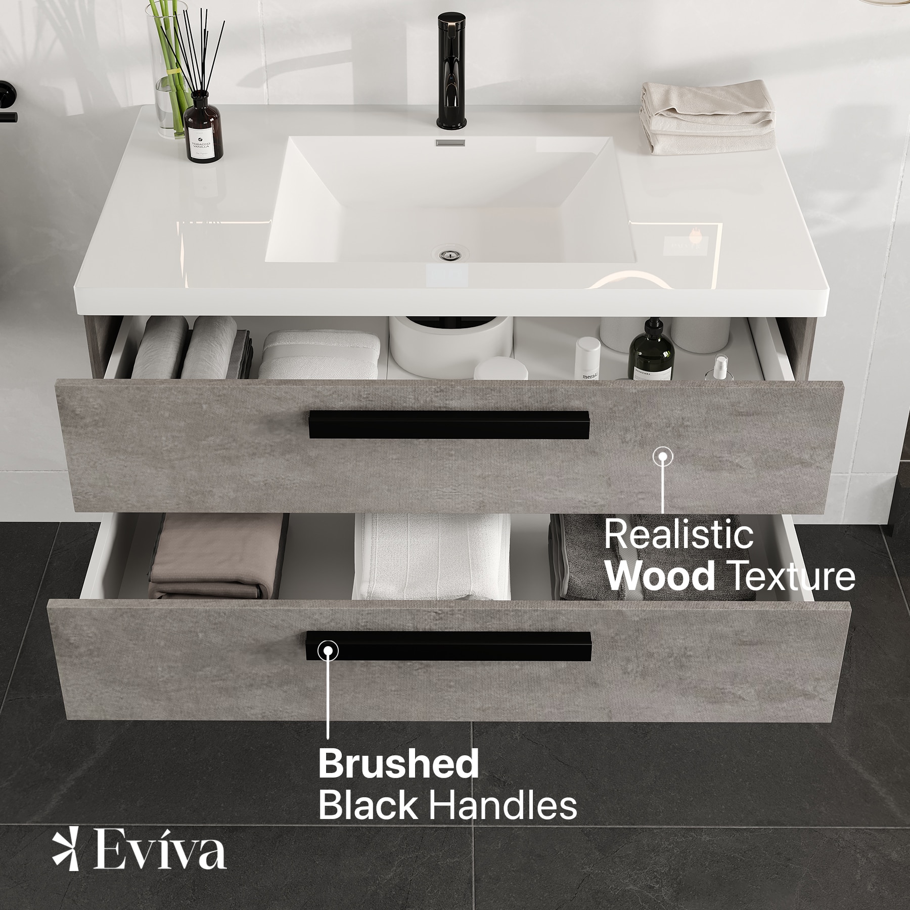 Eviva EVVN144-36CGR Bath-Vanity-Combo - View #3