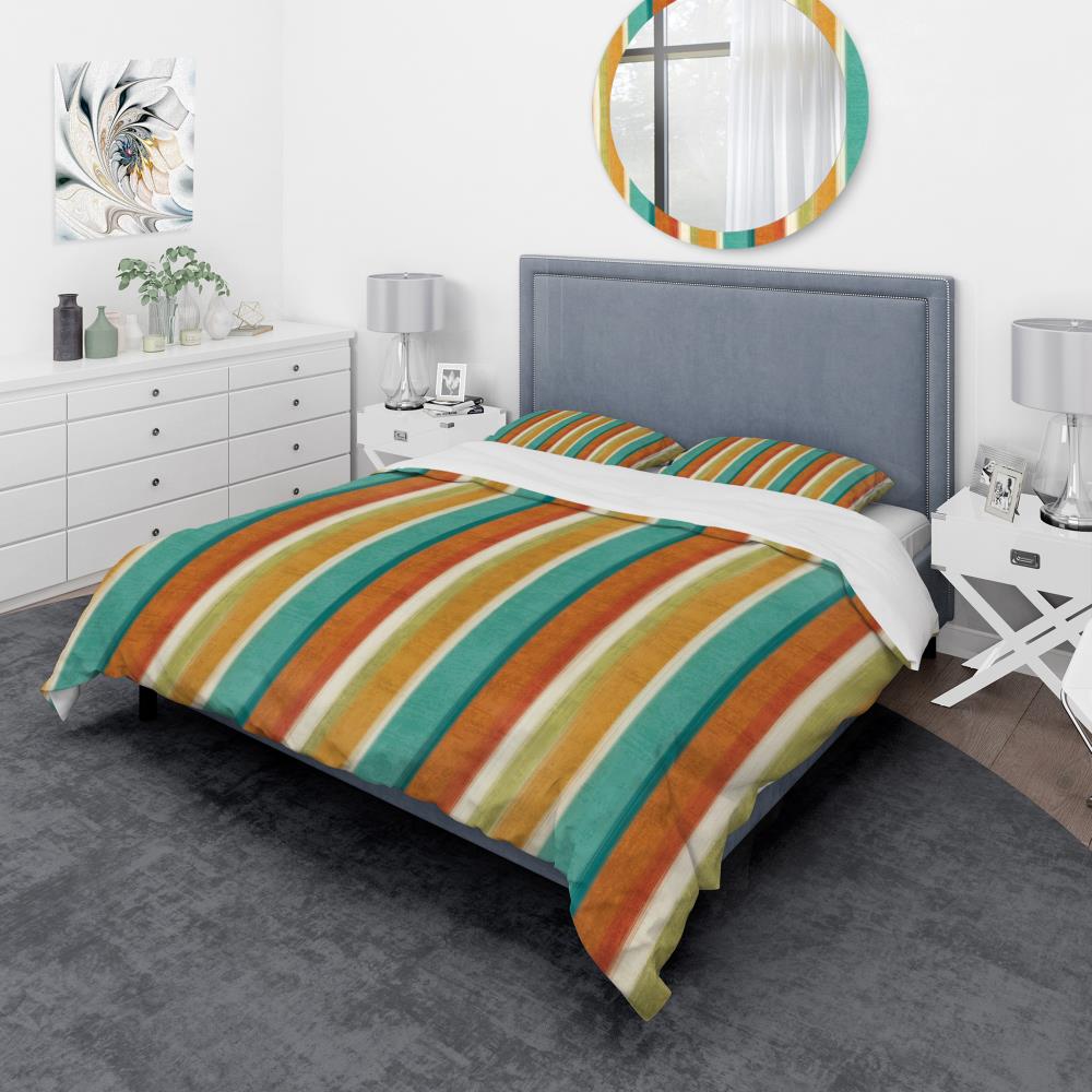 Designart BED30954-K 3 -Piece Multi-Color King Duvet cover Set