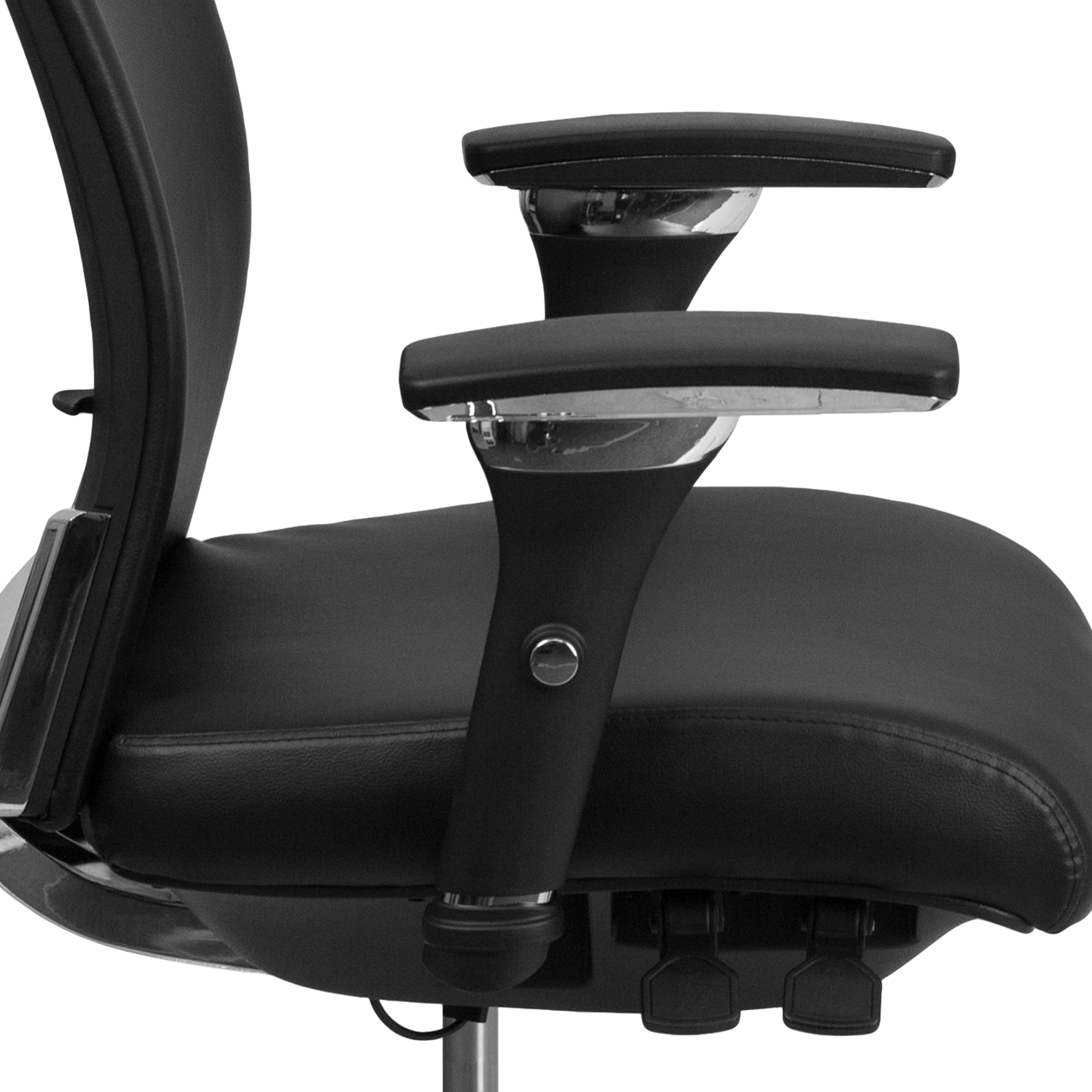ErgoFlex Mid-Back Executive Black LeatherSoft Adjustable Swivel Chair