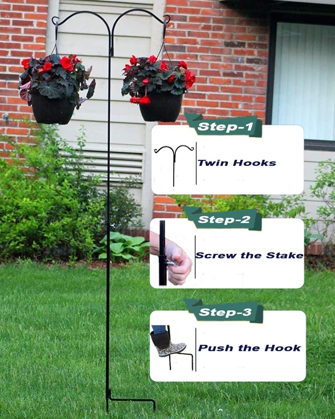 Ashman Online SHEP65HOOK12MBLK Garden-Arbor - View #3