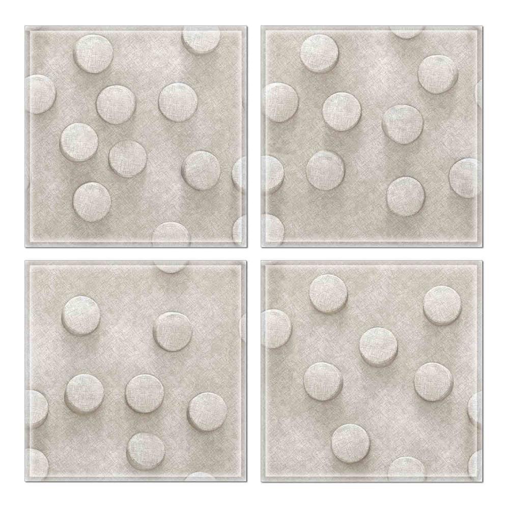 Instant Mosaic 4280103 Upscale Designs 32-Pack Multicolor 6-in x 6-in Glossy Glass Random Wall Tile