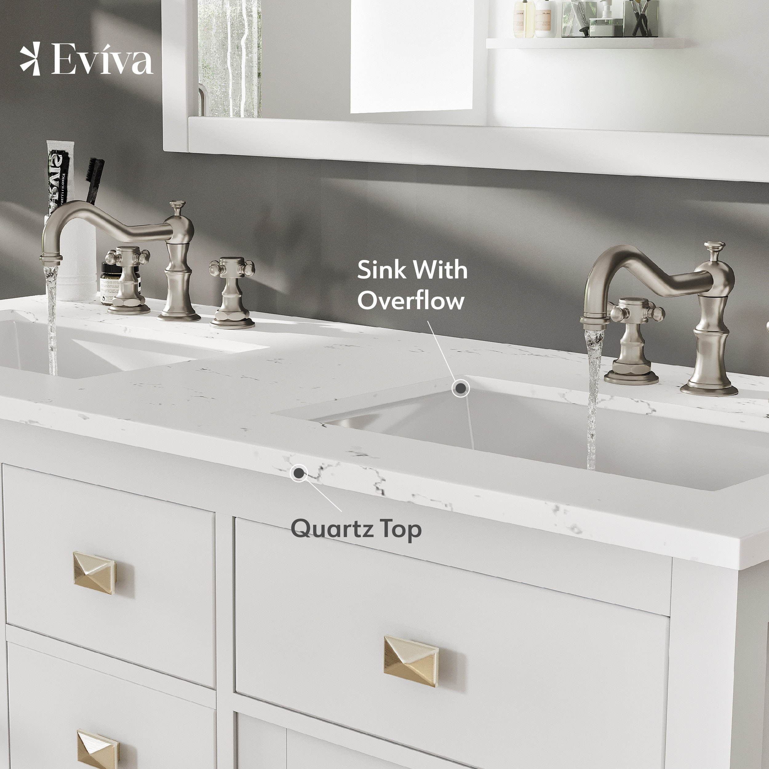 Eviva TVN313-48WH-DS Bath-Vanity-Combo - View #3