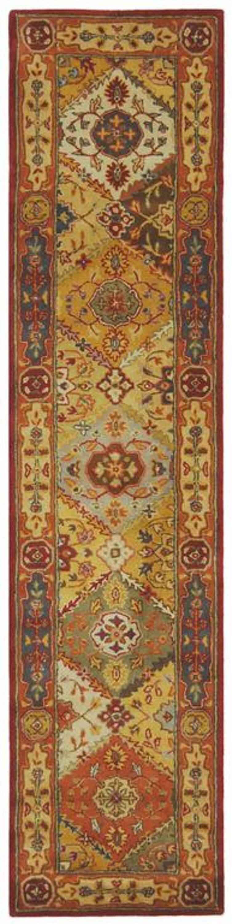 Heritage Multi-Color Hand-Tufted Wool Runner Rug 2'6" x 6'