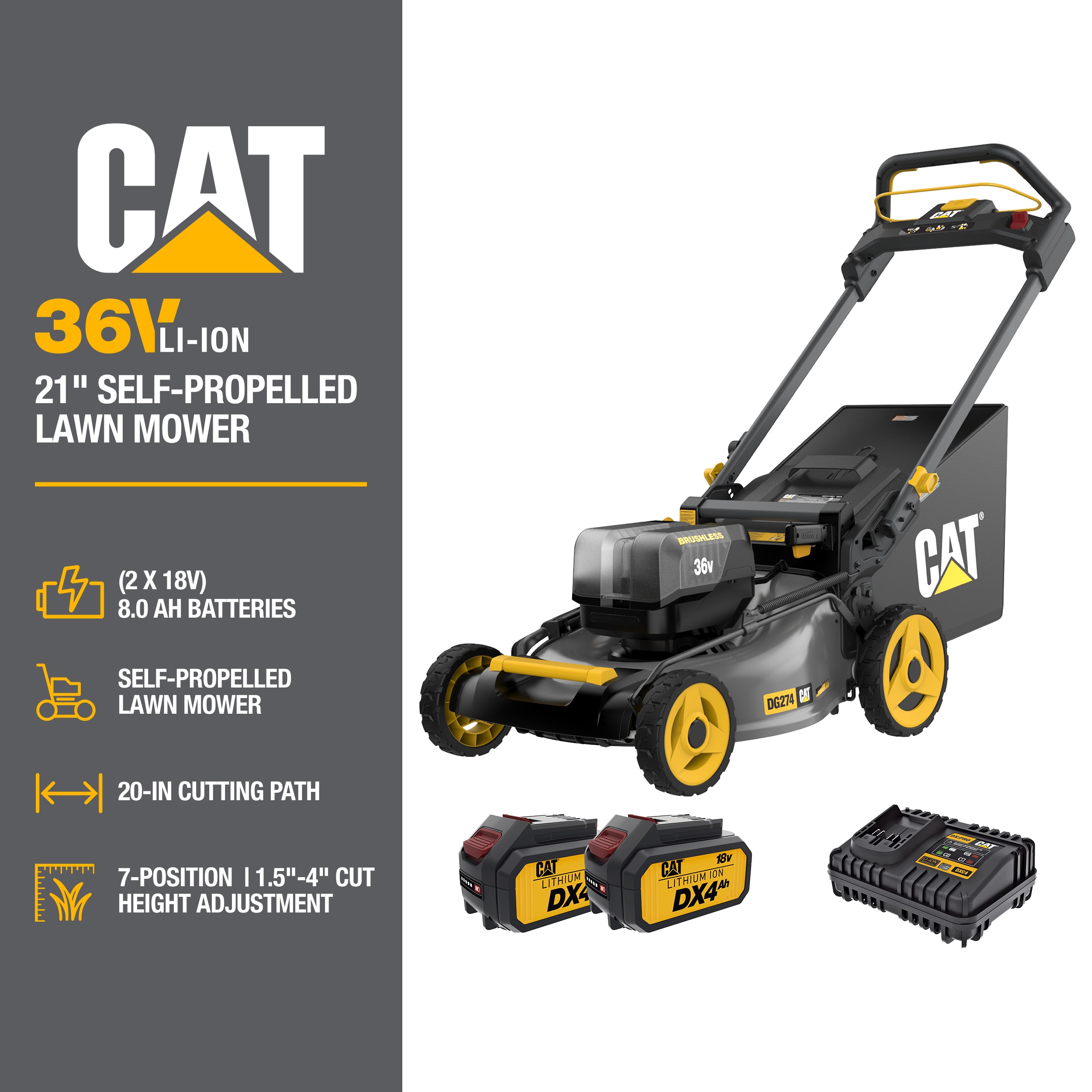 CAT DG274 Cordless-Elec-Push-Mowers - View #2