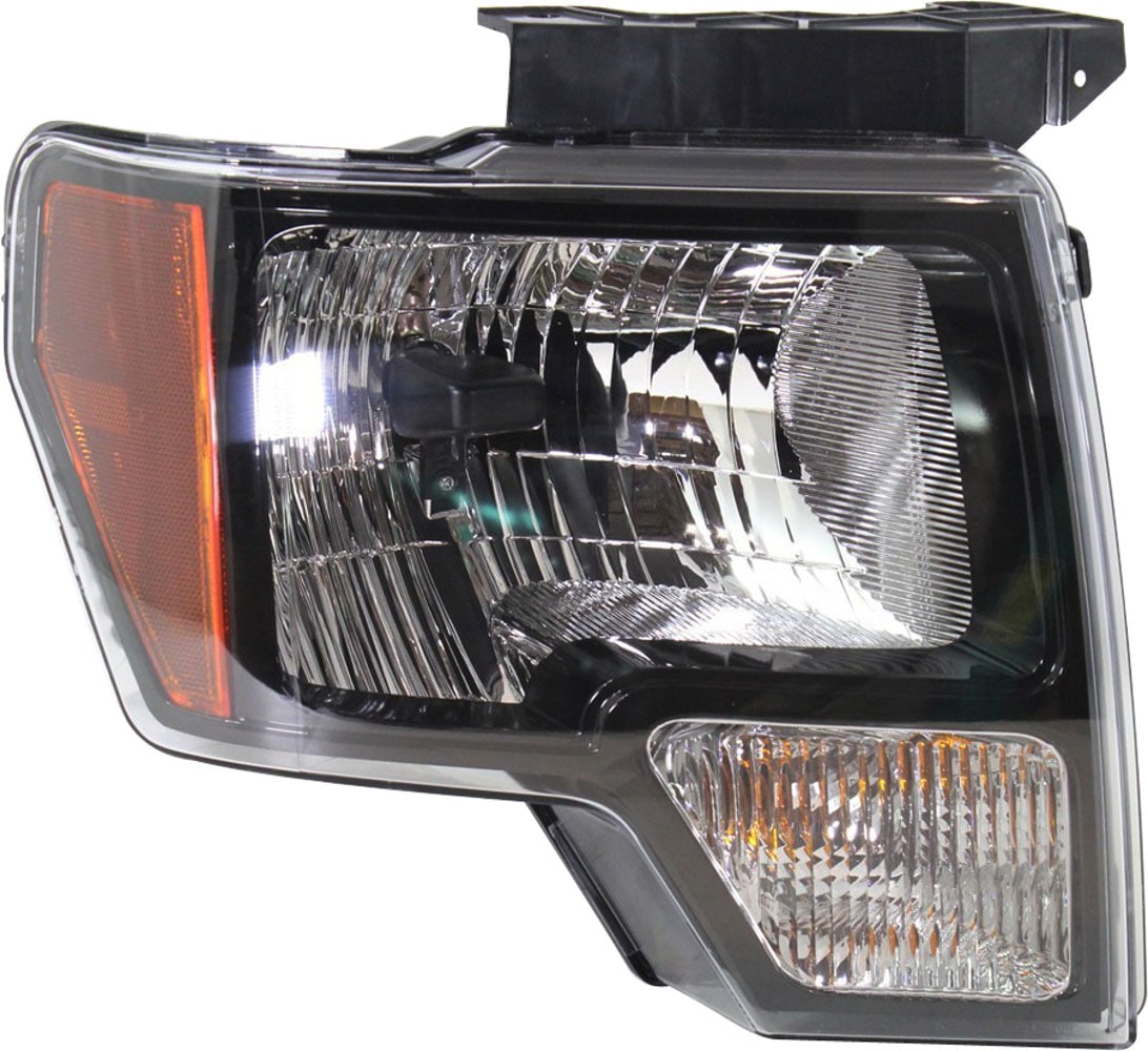 Garage-Pro GPREPF100153 Passenger Side Headlight, With bulb(s), Halogen, Black Trim