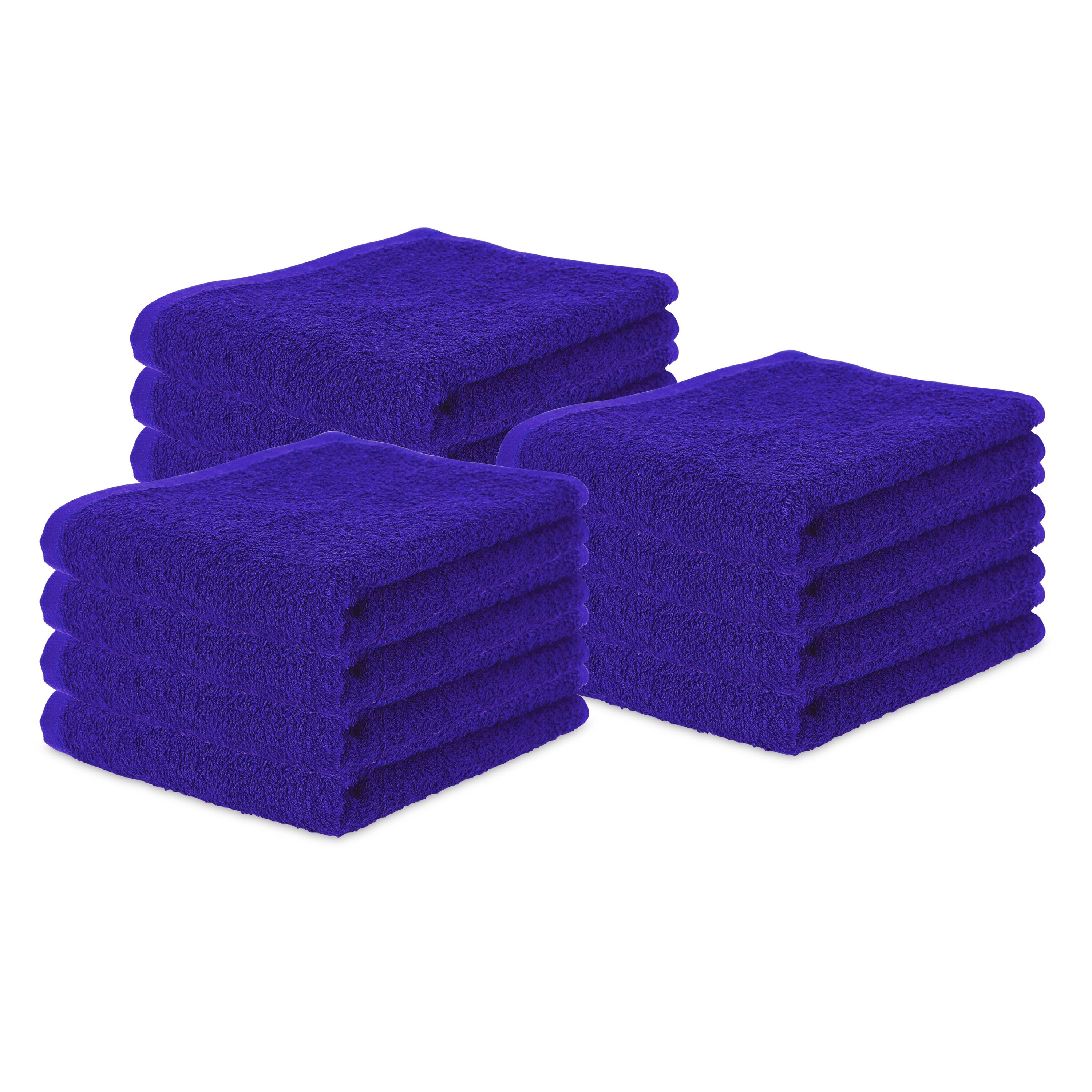 HOSPECO Terry Polishing Hand Towel 16x27 Navy - Pack of 12