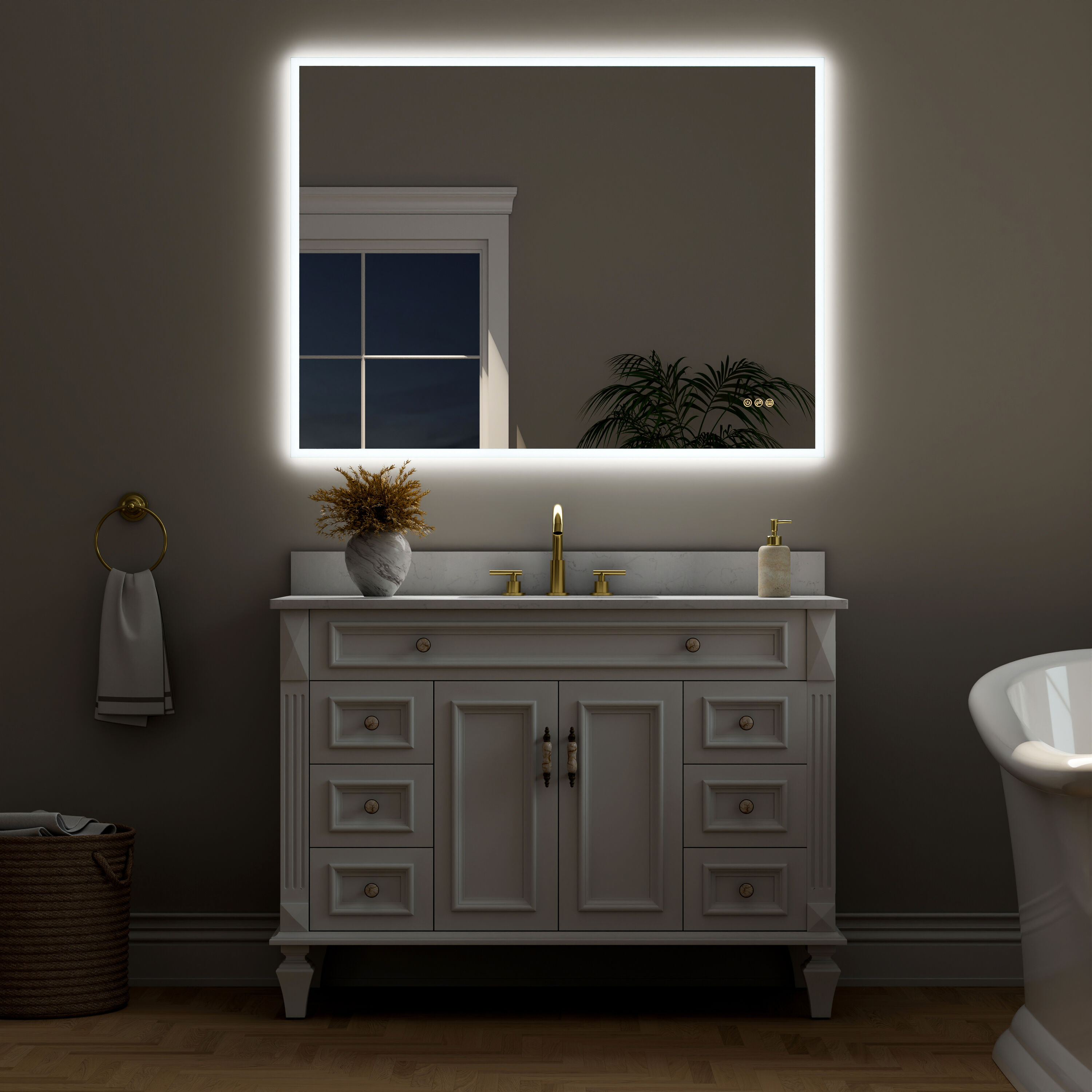 CALVON WMR10W48 Framed-Bath-Mirrors - View #2