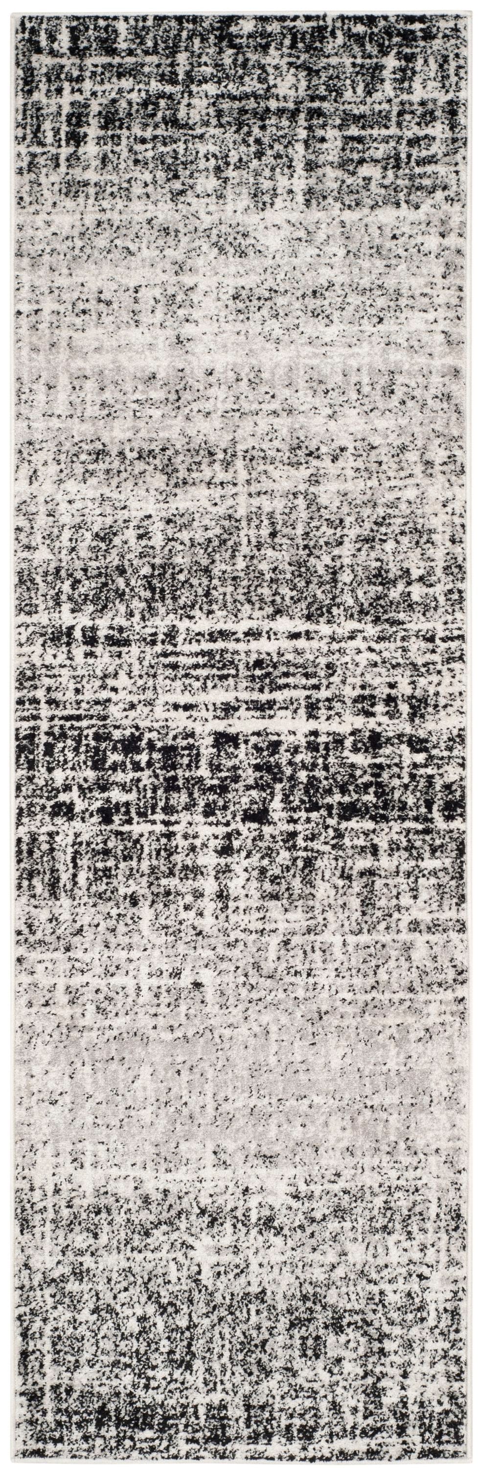Safavieh ADR116B-26 Adirondack Lannet 3 x 6 (ft) Loomed Polypropylene Ivory/Black Rectangular Indoor Abstract Industrial Runner rug