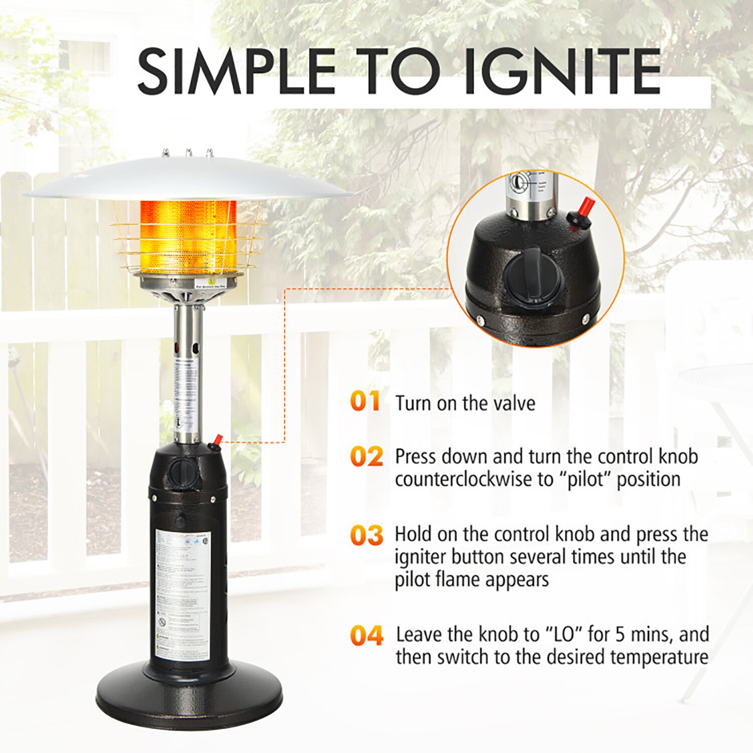 GZMR GZ-11041O0811 Outdoor-Gas-Patio-Heaters - View #2