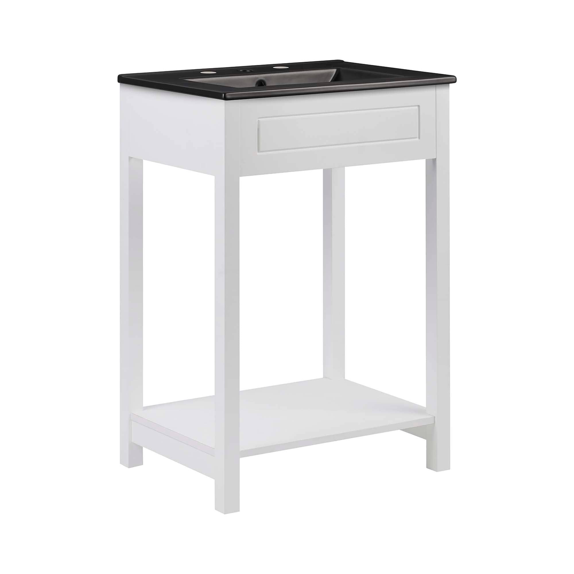 Modway  Altura 24-in Bathroom Vanity in White Black