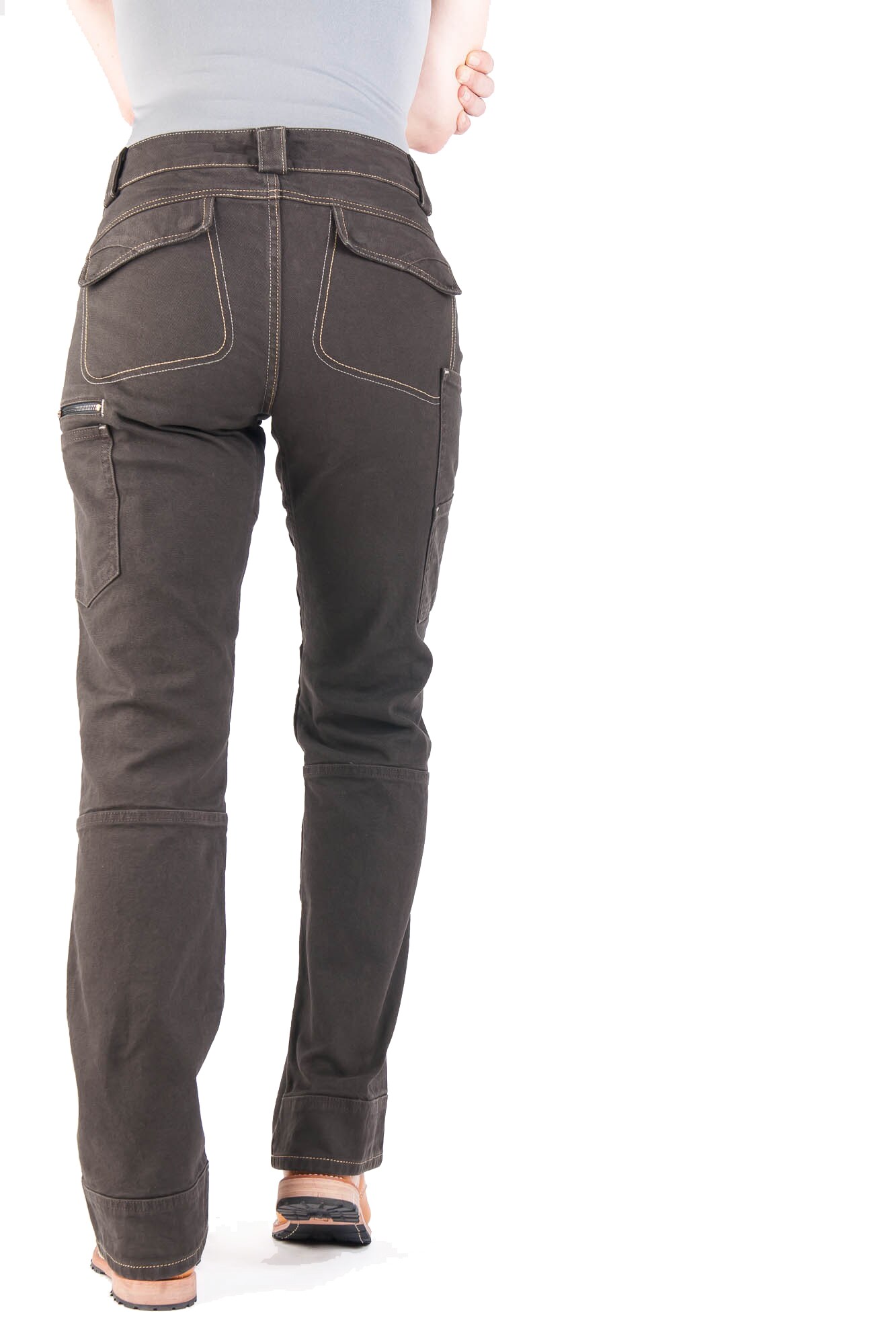 Dovetail Workwear Women's Dark Brown Canvas Work Pants (4 X 32) in
