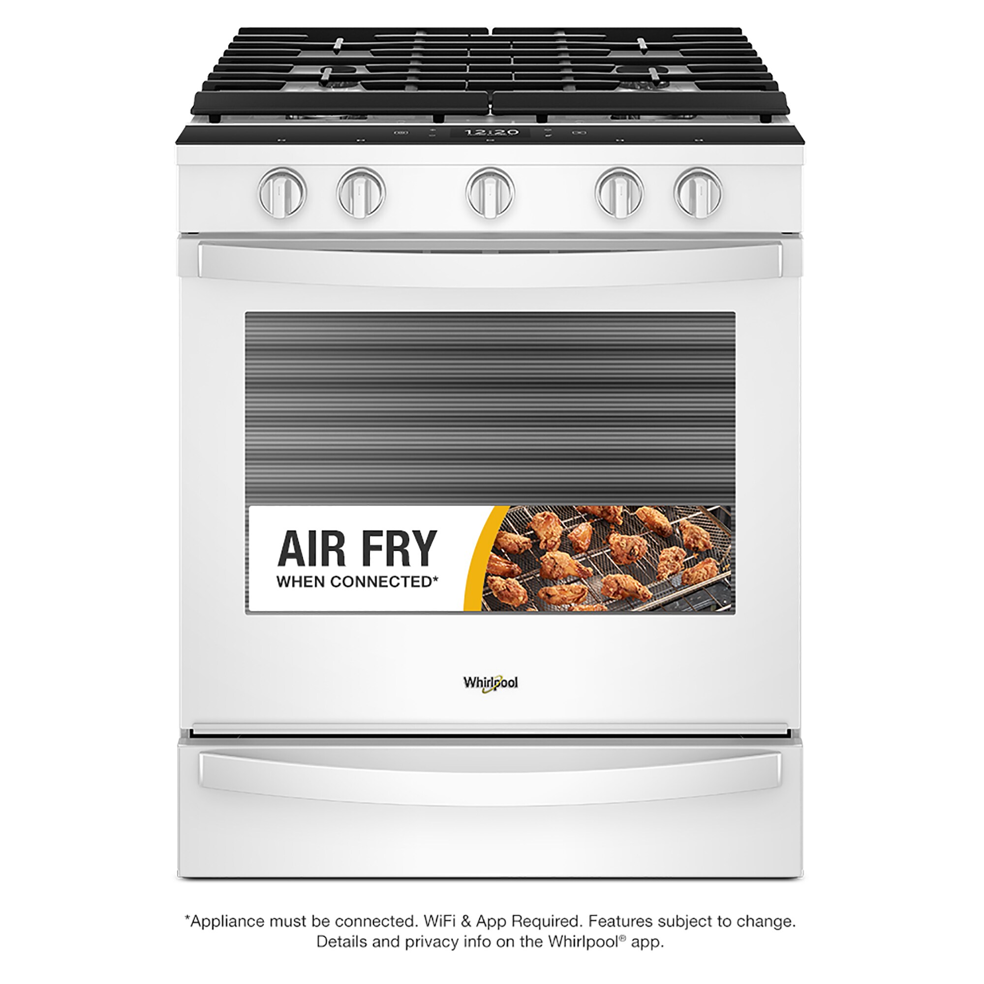 whirlpool gas oven with air fryer