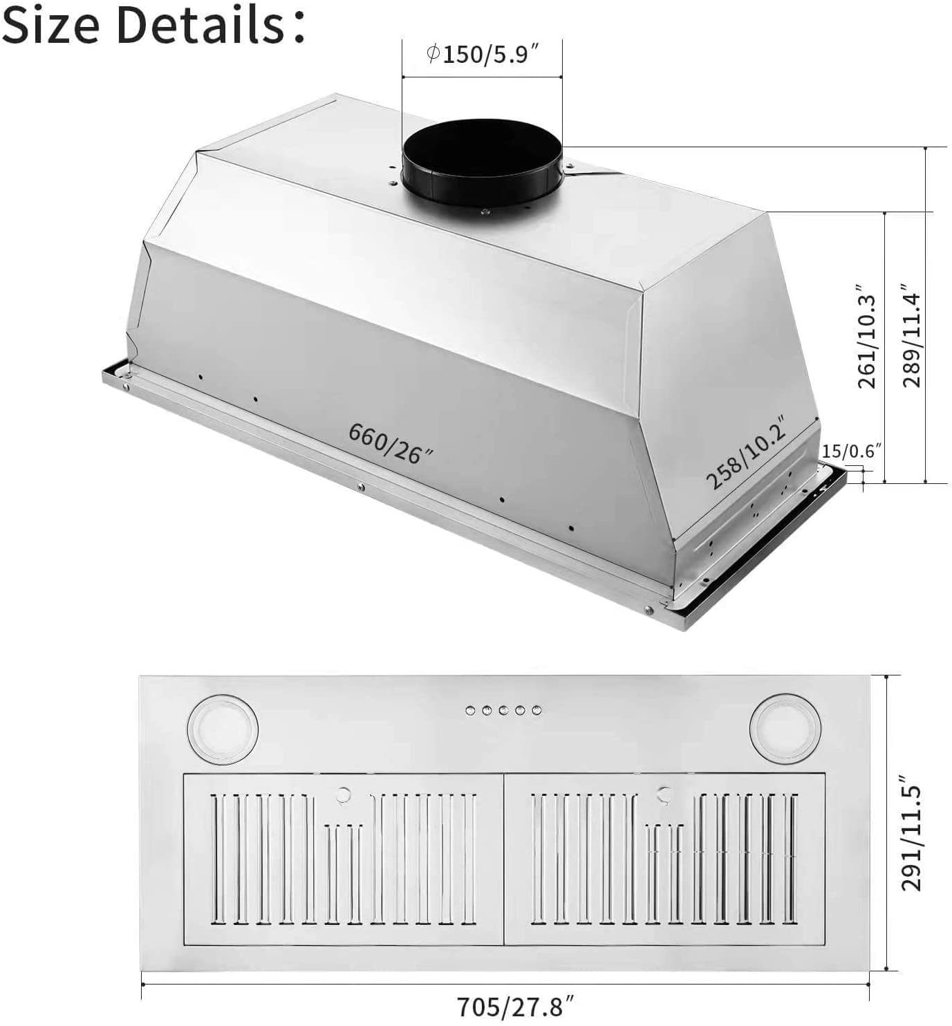 Kahomvis GEHT-DOQP-94W Undercabinet-Range-Hoods - View #9