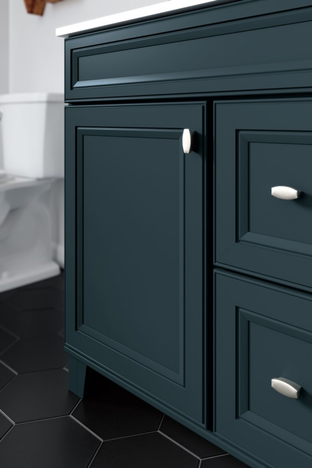 Diamond NOW Goslin 30 in Maritime Blue Bathroom Vanity Cabinet at