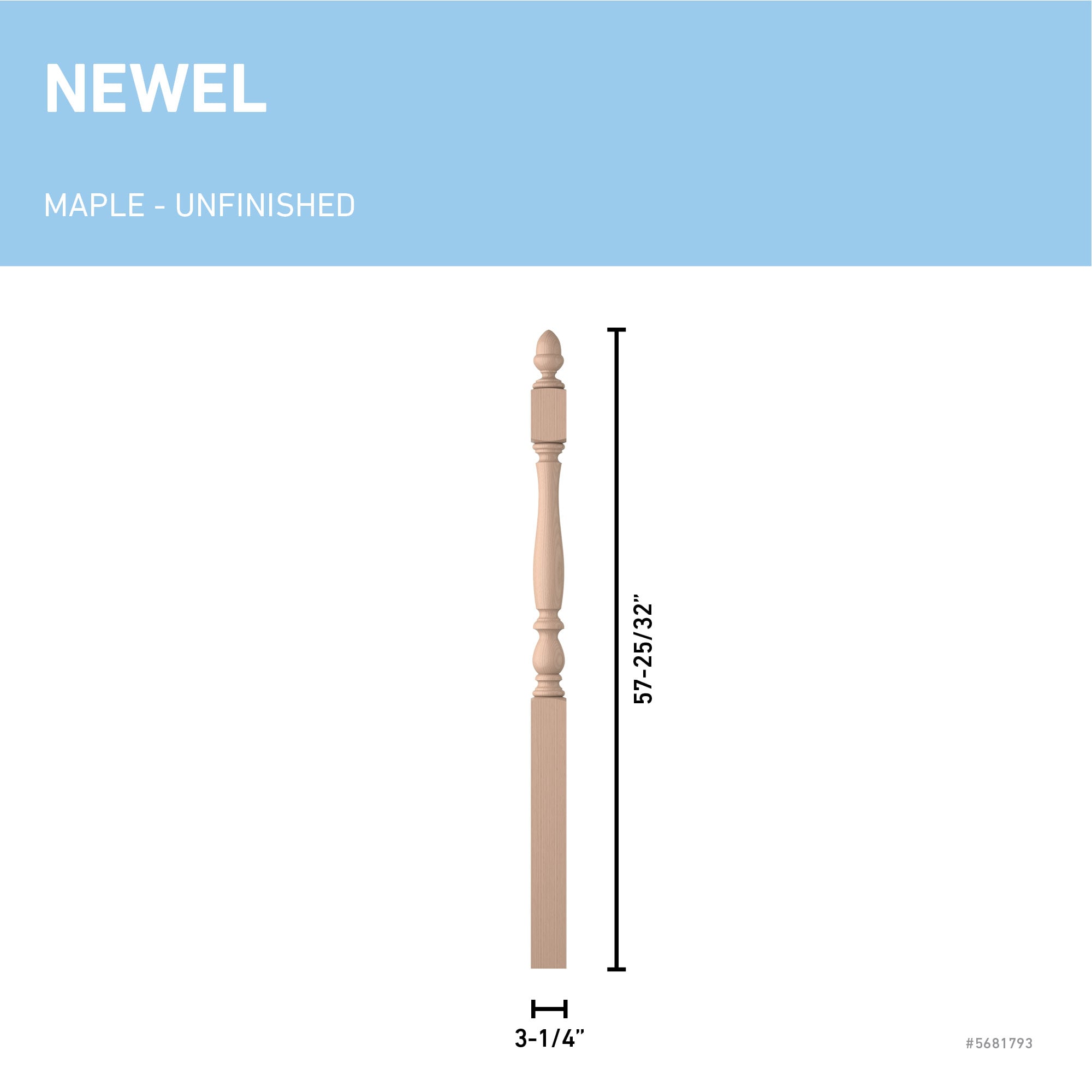 L.J. Smith Stair Systems LJP-3942-M Interior-Stairpart-Newel-Posts - View #3